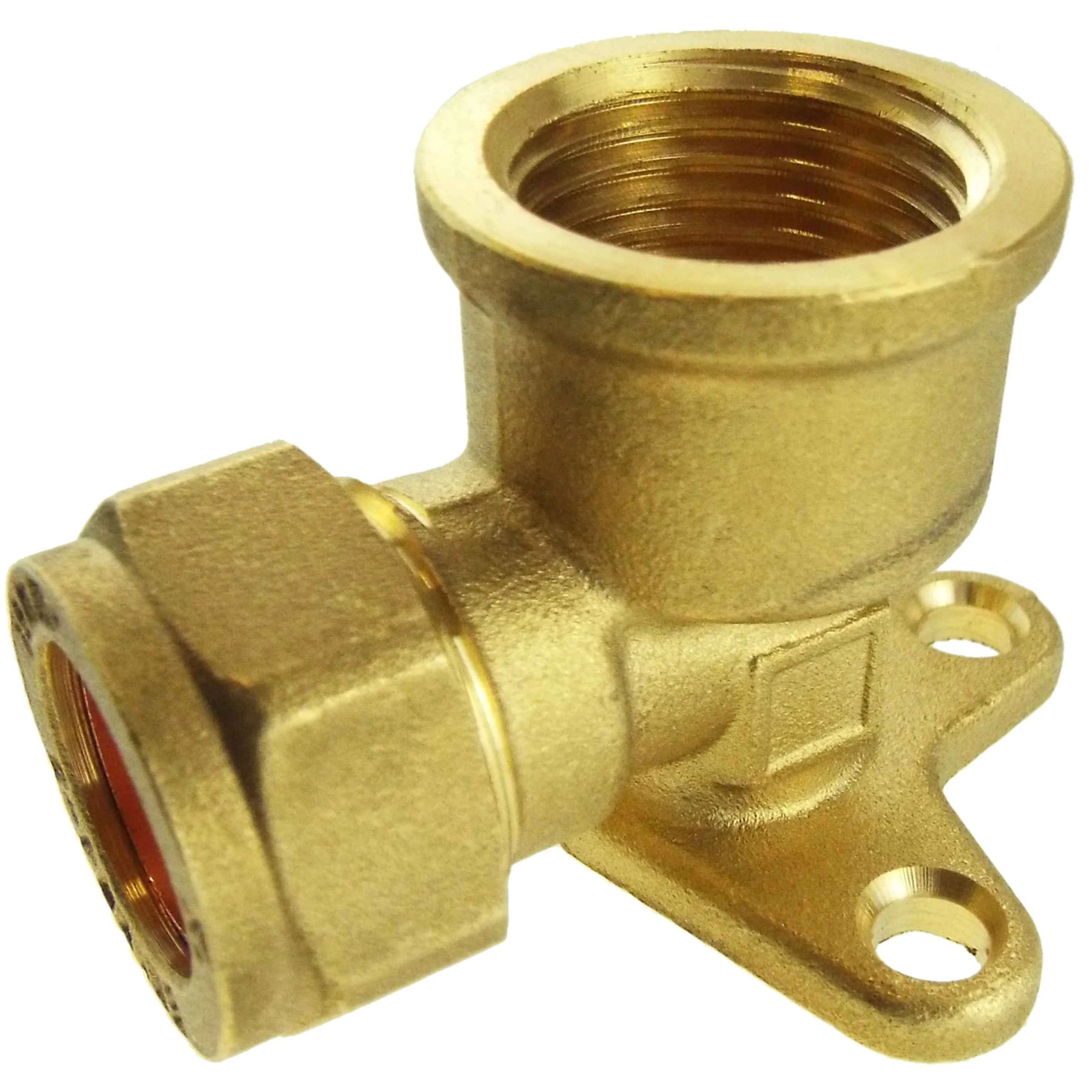 15mm Brass Wall Flange Kit with Brass Barbed Tap - Image 3