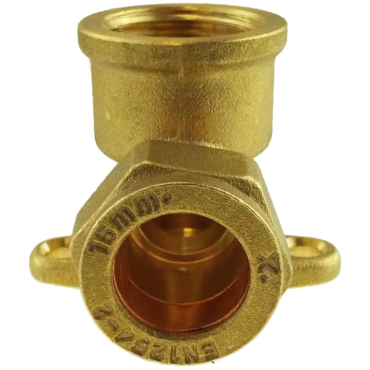 15mm Brass Wall Flange Kit with Brass Barbed Tap - Image 4