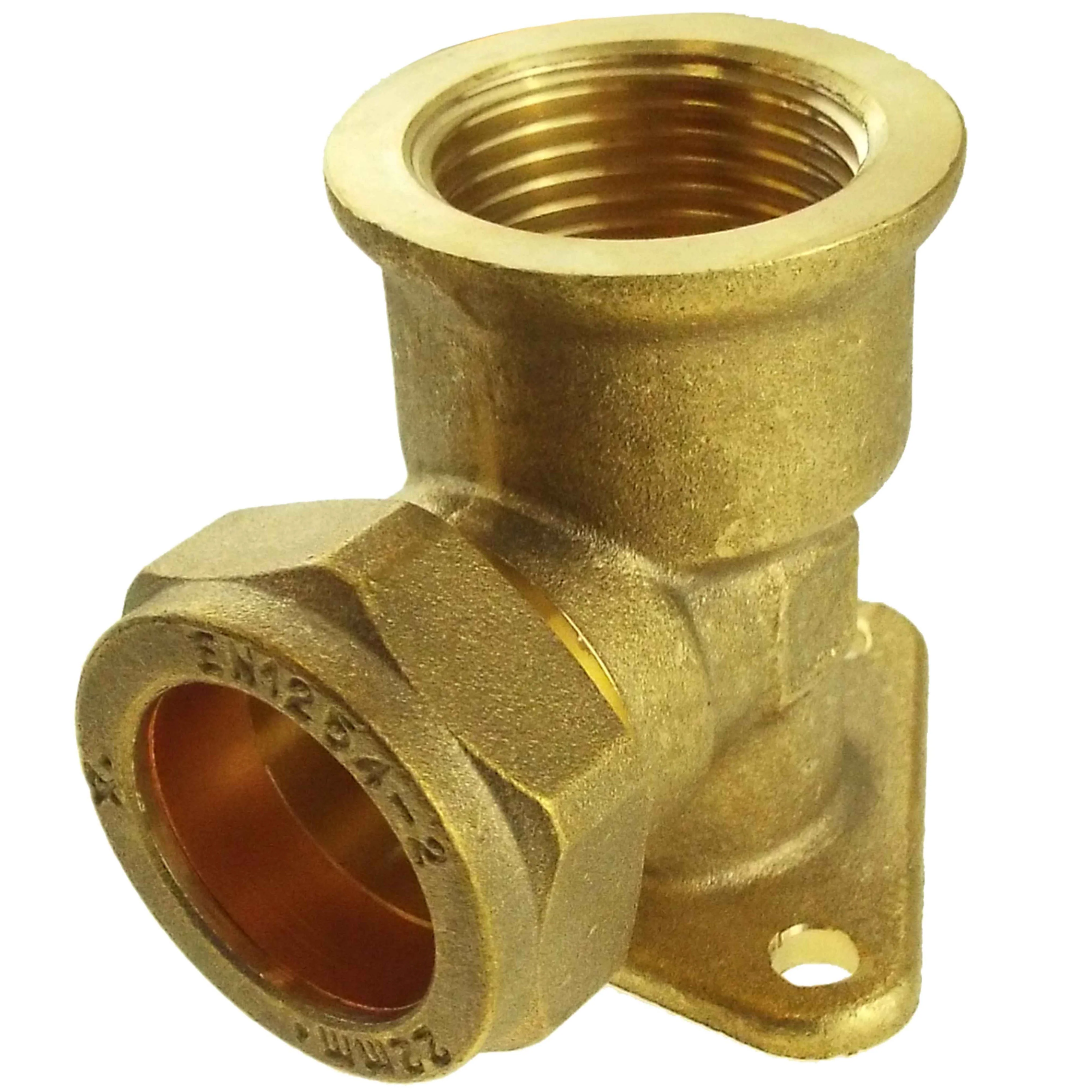 15mm Brass Wall Flange Kit with Brass Barbed Tap - Image 5