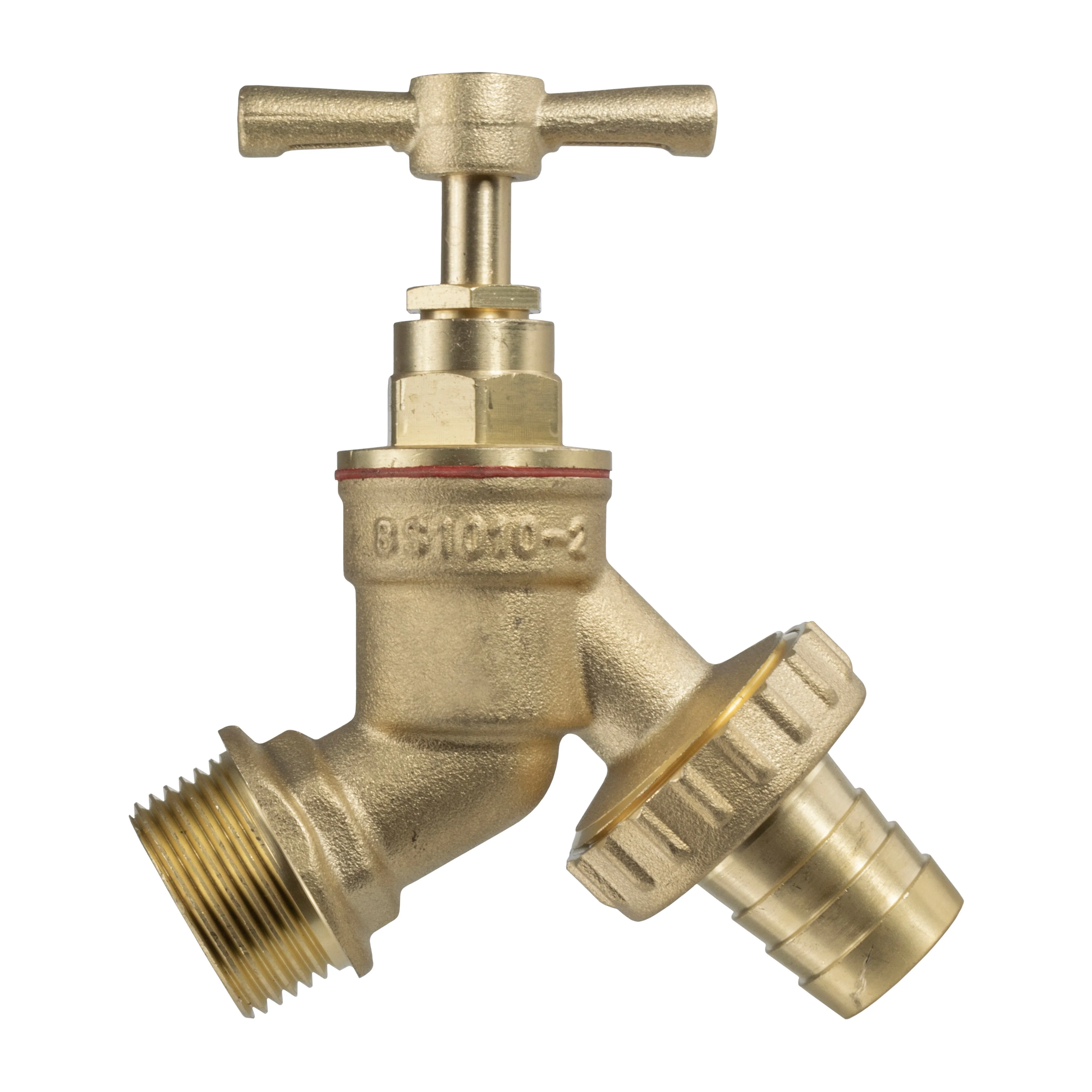 15mm Brass Wall Flange Kit with Brass Barbed Tap - Image 6