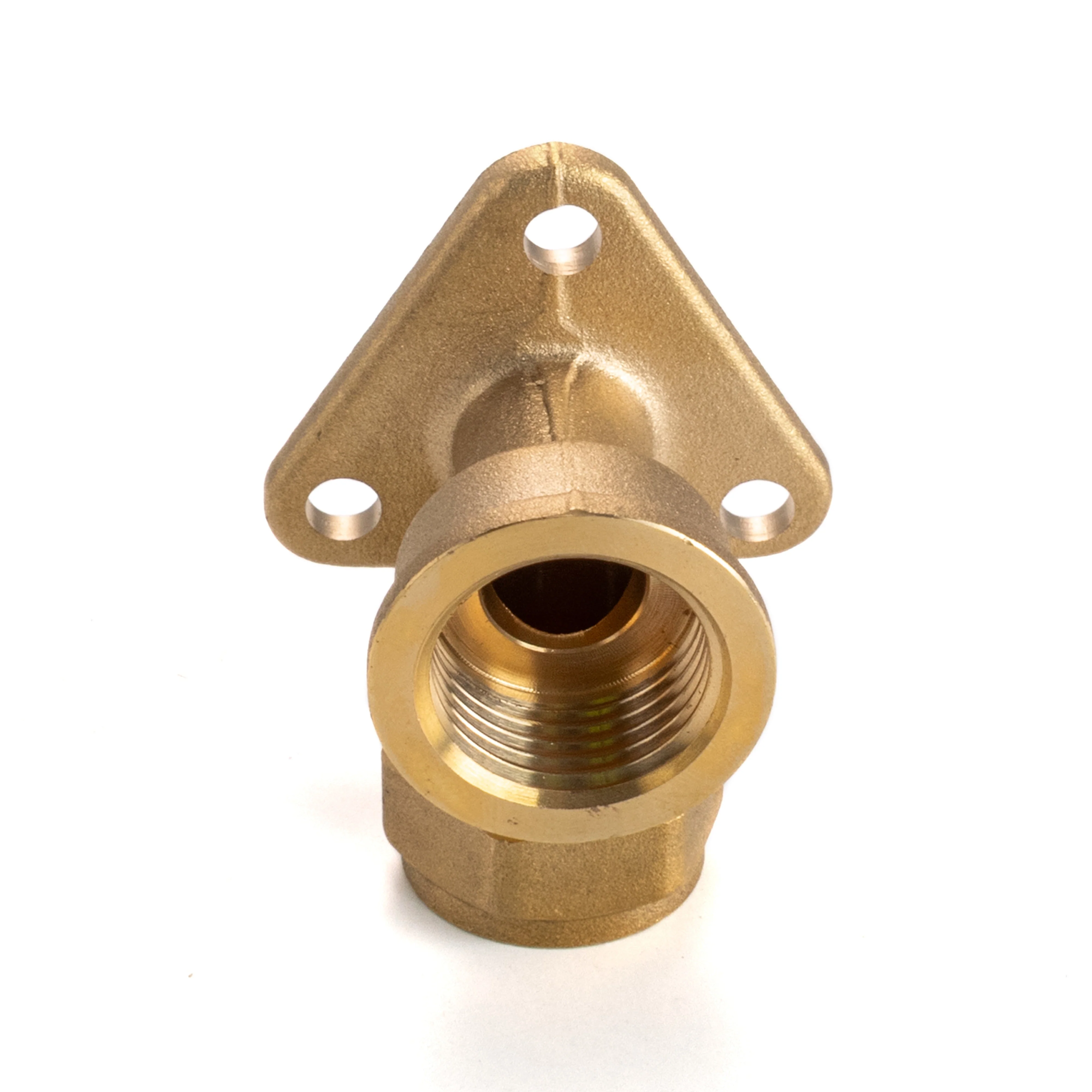 15mm Brass Wall Flange Kit with Lever Tap Hose Barb and Lever Lock - Image 2