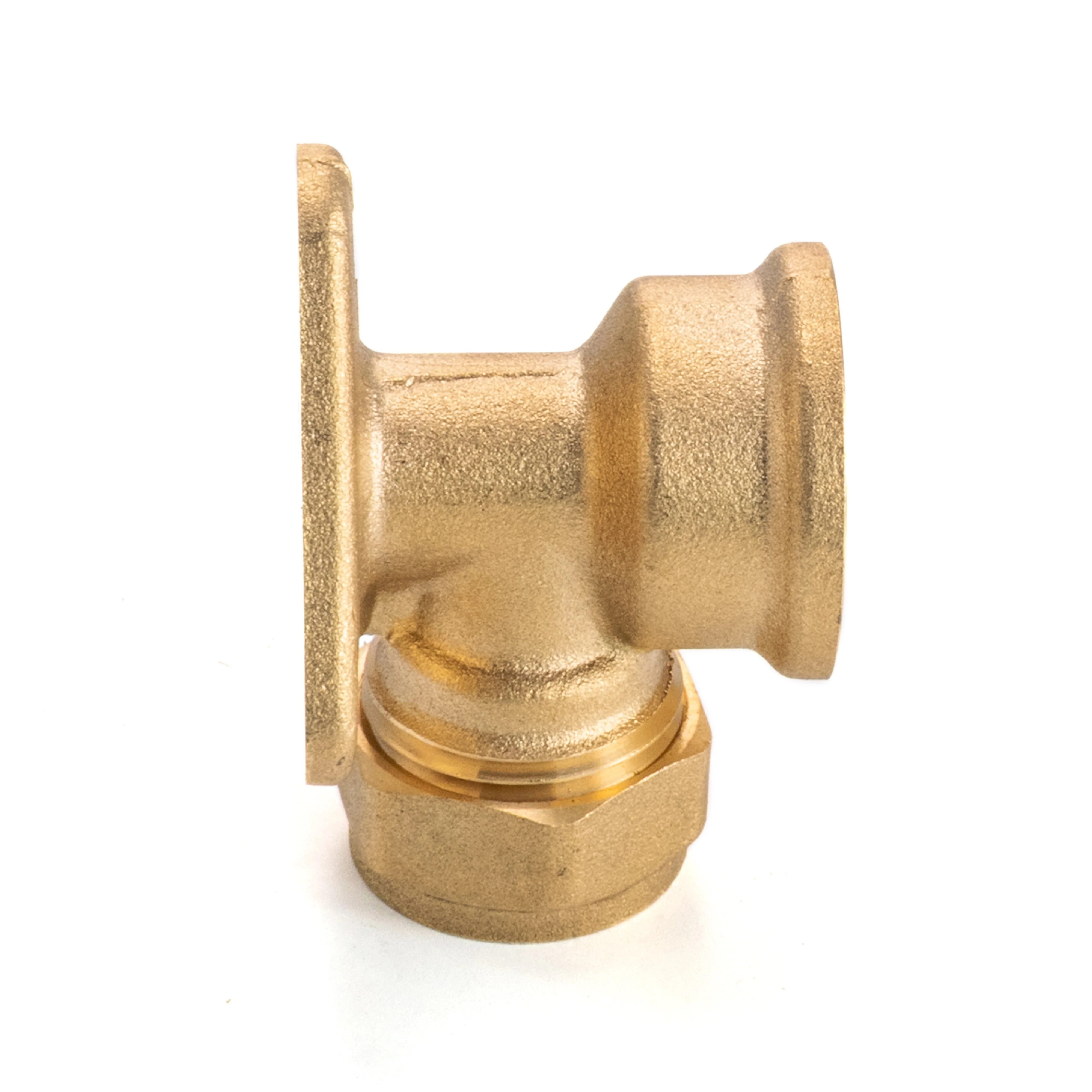 15mm Brass Wall Flange Kit with Lever Tap Hose Barb and Lever Lock - Image 3