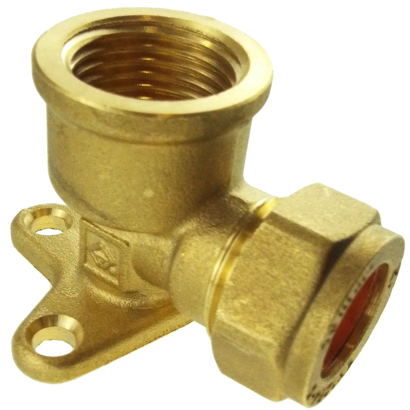 22mm Brass Wall Flange Kit with Brass Barbed Tap - Image 2