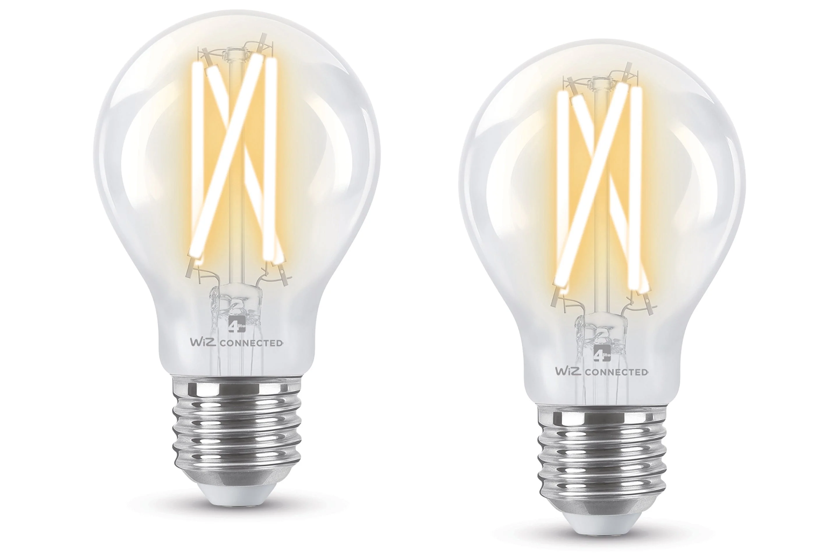 4lite WiZ Connected A60 Filament Clear WiFi LED Smart Bulb - E27 Large Screw - Image 3
