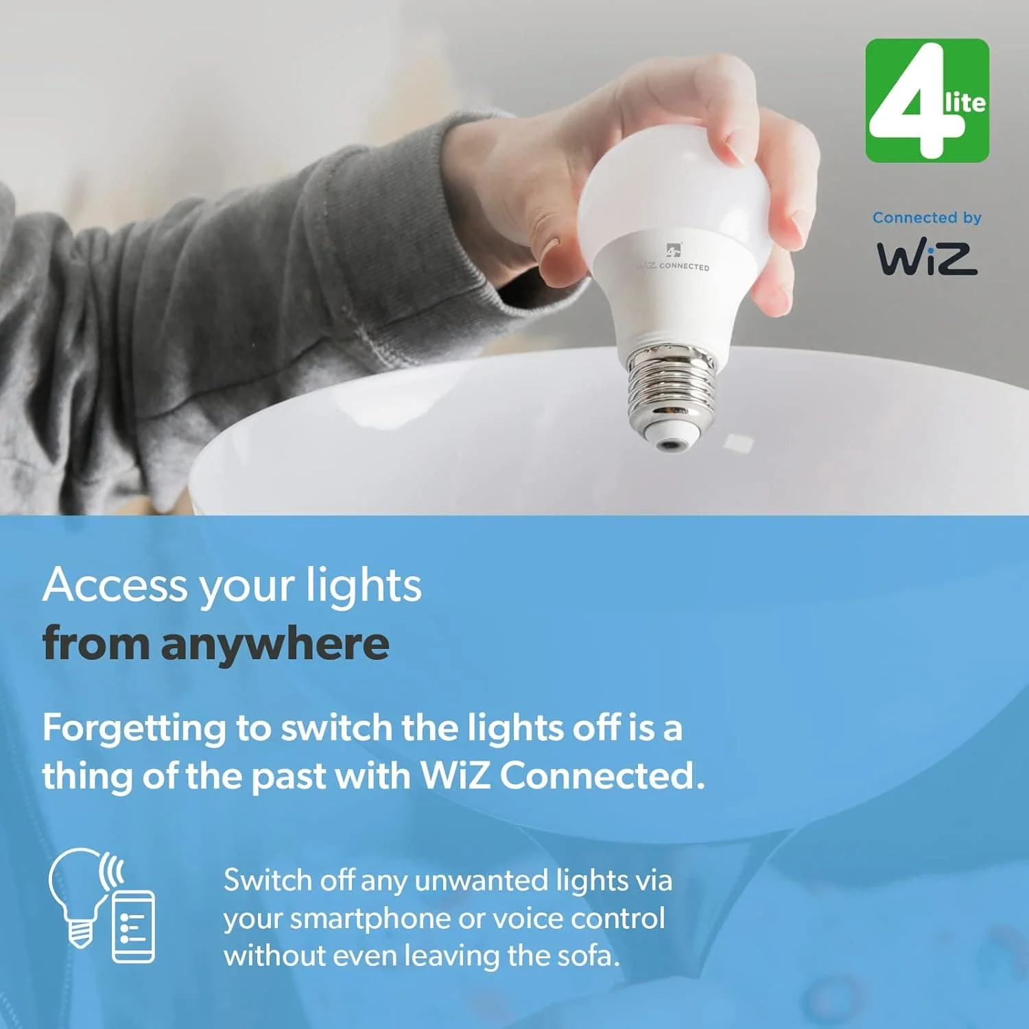 4lite WiZ Connected Dimmable White WiFi LED Smart Bulb - GU10 - Image 5