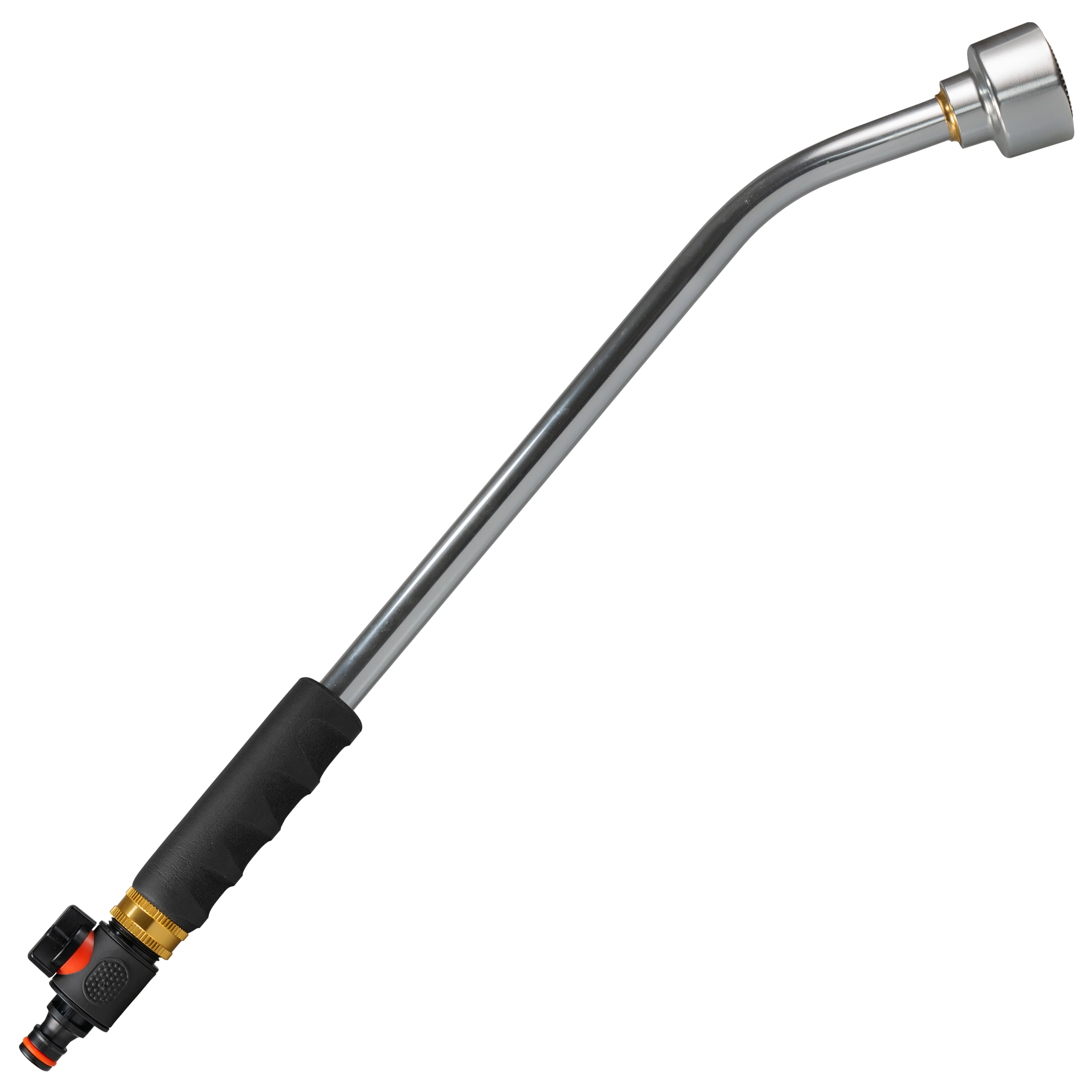 50cm Garden Watering Lance with Quick Connect Valve (Black)