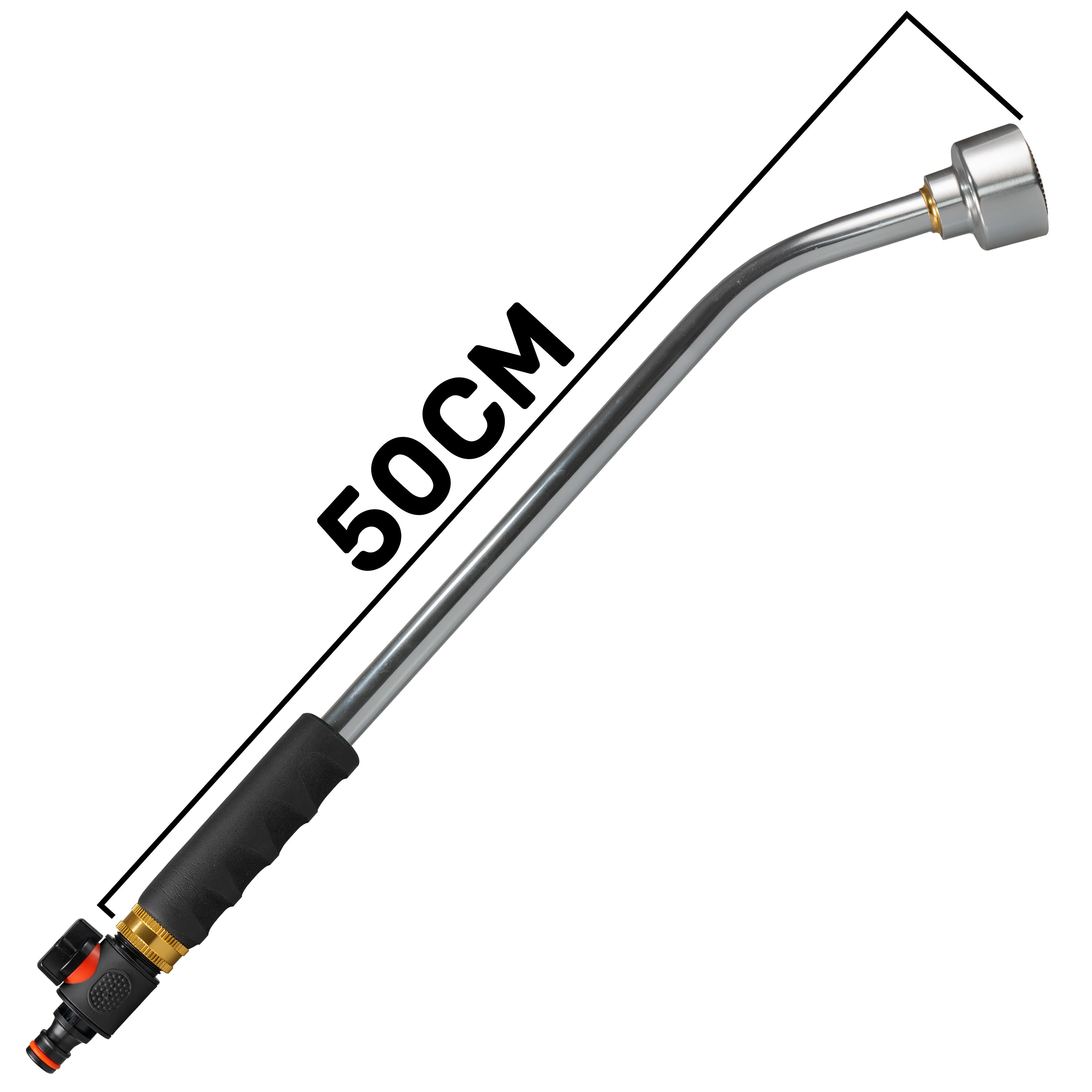50cm Garden Watering Lance with Quick Connect Valve (Black) - Image 2