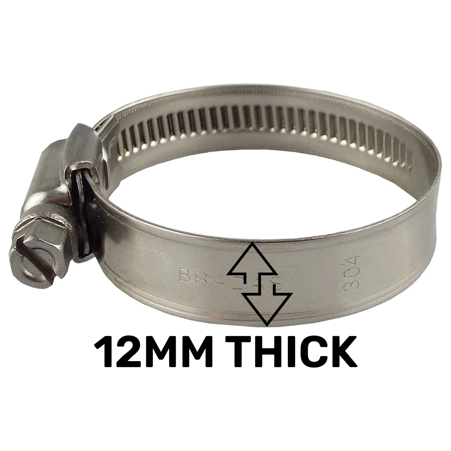 A4 Stainless Steel Hose Clip 40mm/60mm - Image 2