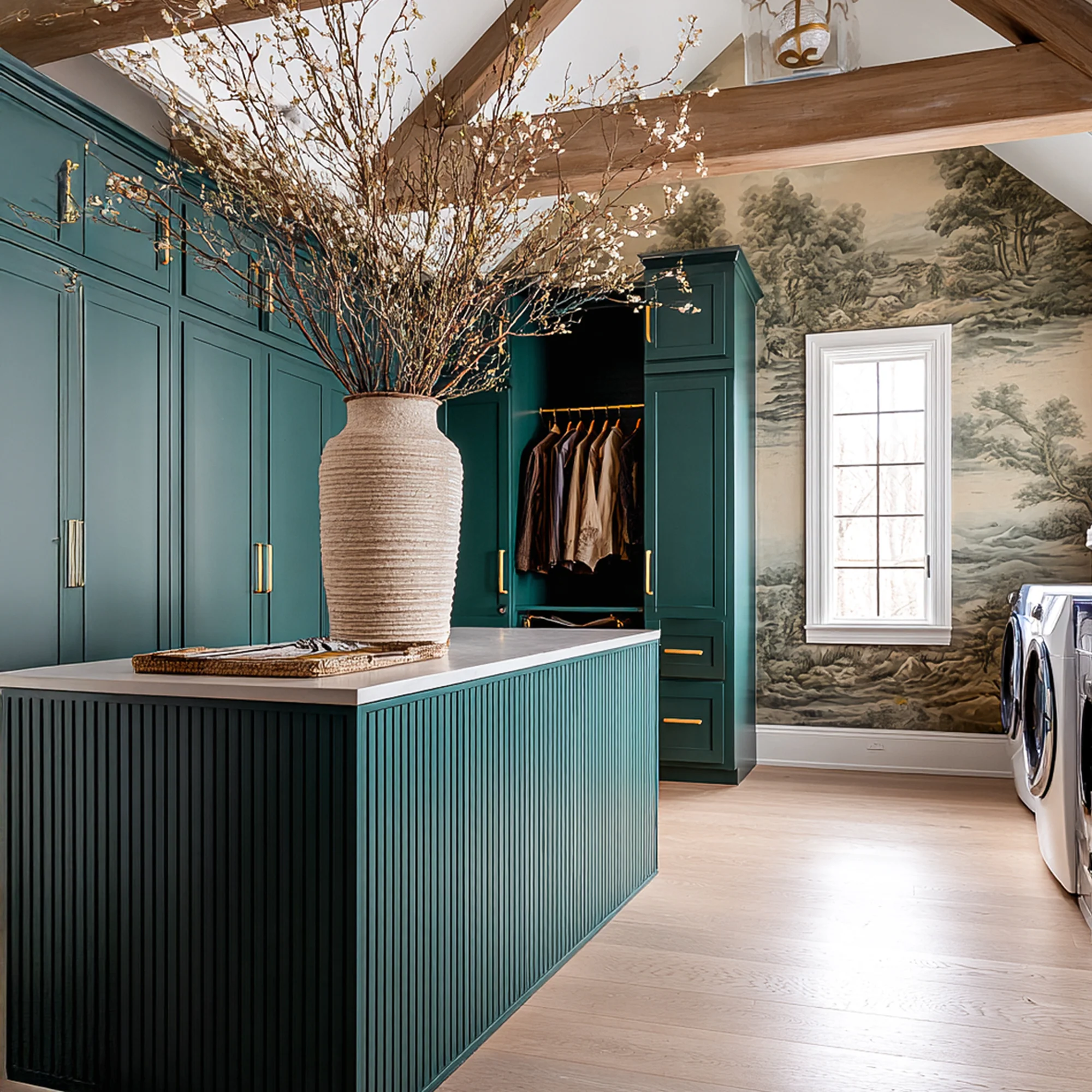 Little Knights - Ava Deep Teal & Natural Green - Matte/Eggshell/Silk/Satin/Gloss Interior Paint - Image 2