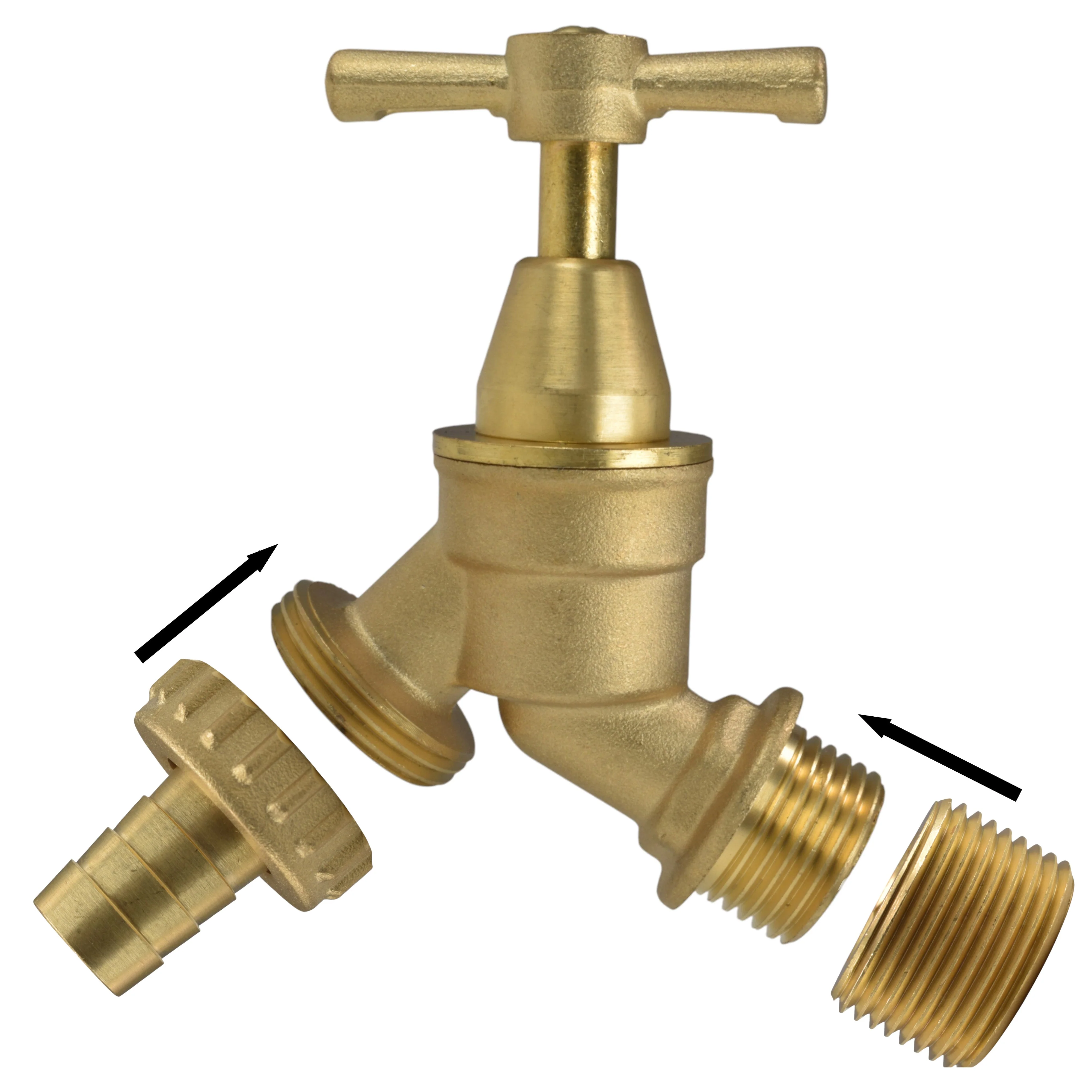 Brass Bib Tap Kit with Barb/Quick Connect Outlet, 1/2" and 3/4" BSP Thread Inlet - Image 29