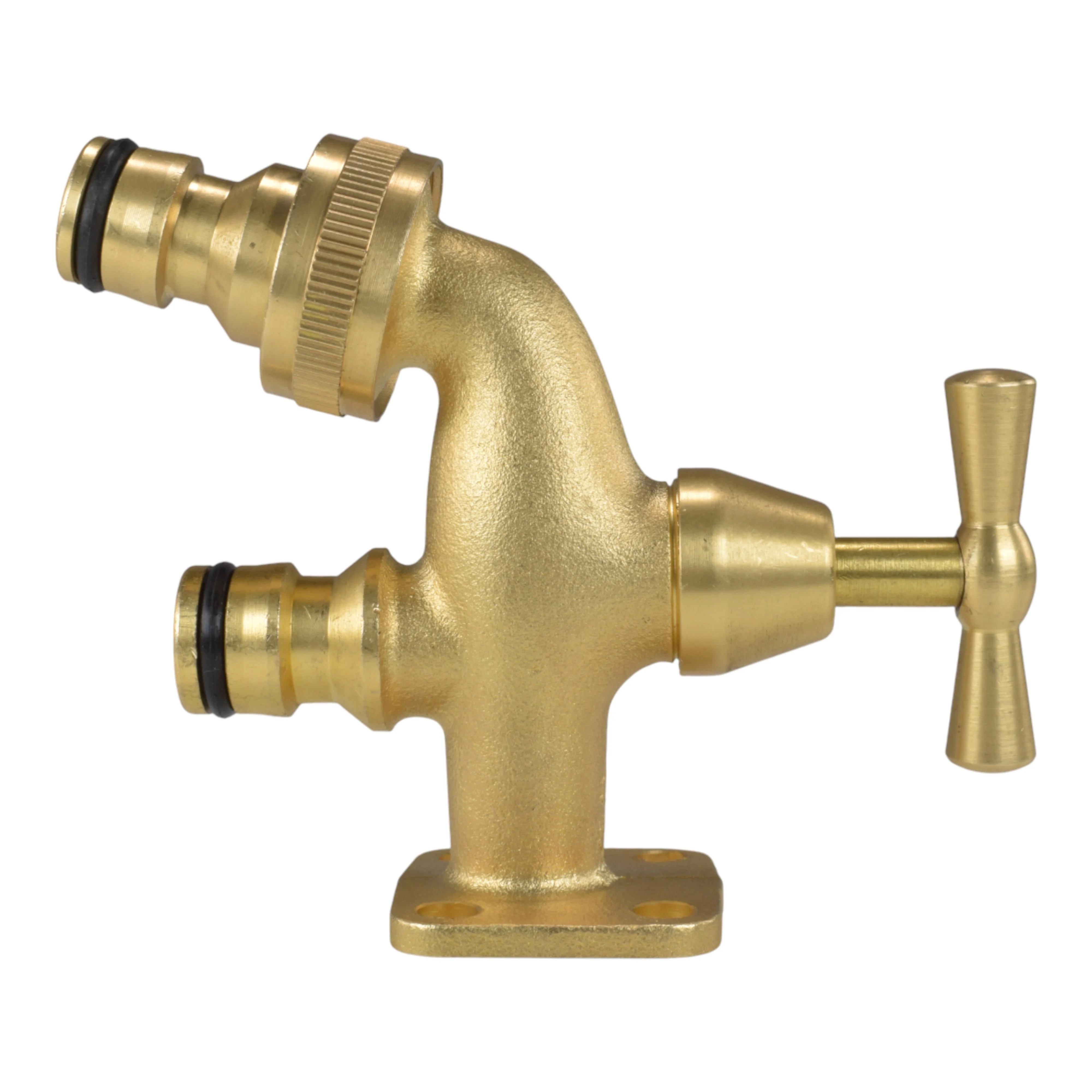 Brass Bib Tap with Quick Connect Inlet and Outlet - Image 3
