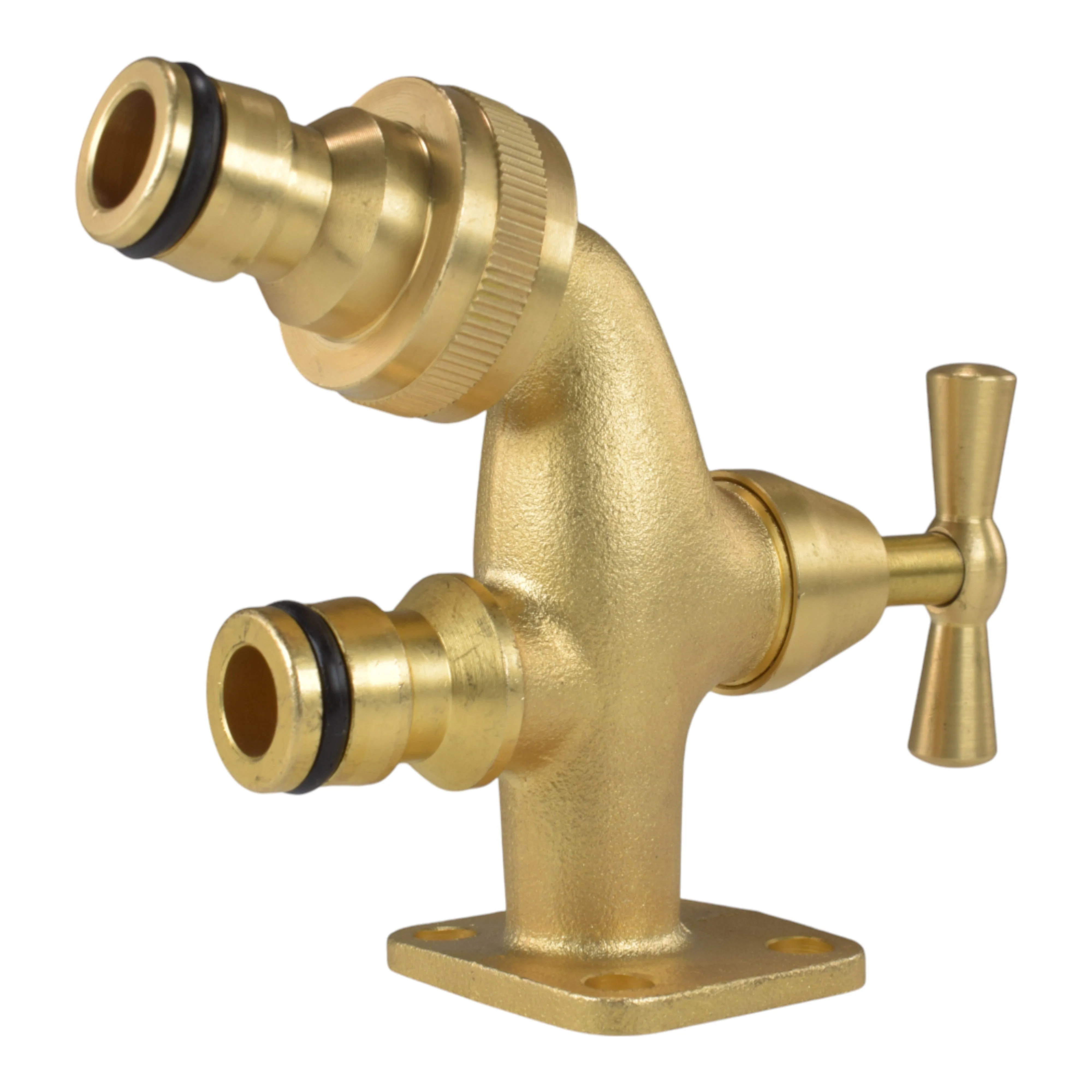 Brass Bib Tap with Quick Connect Inlet and Outlet - Image 4