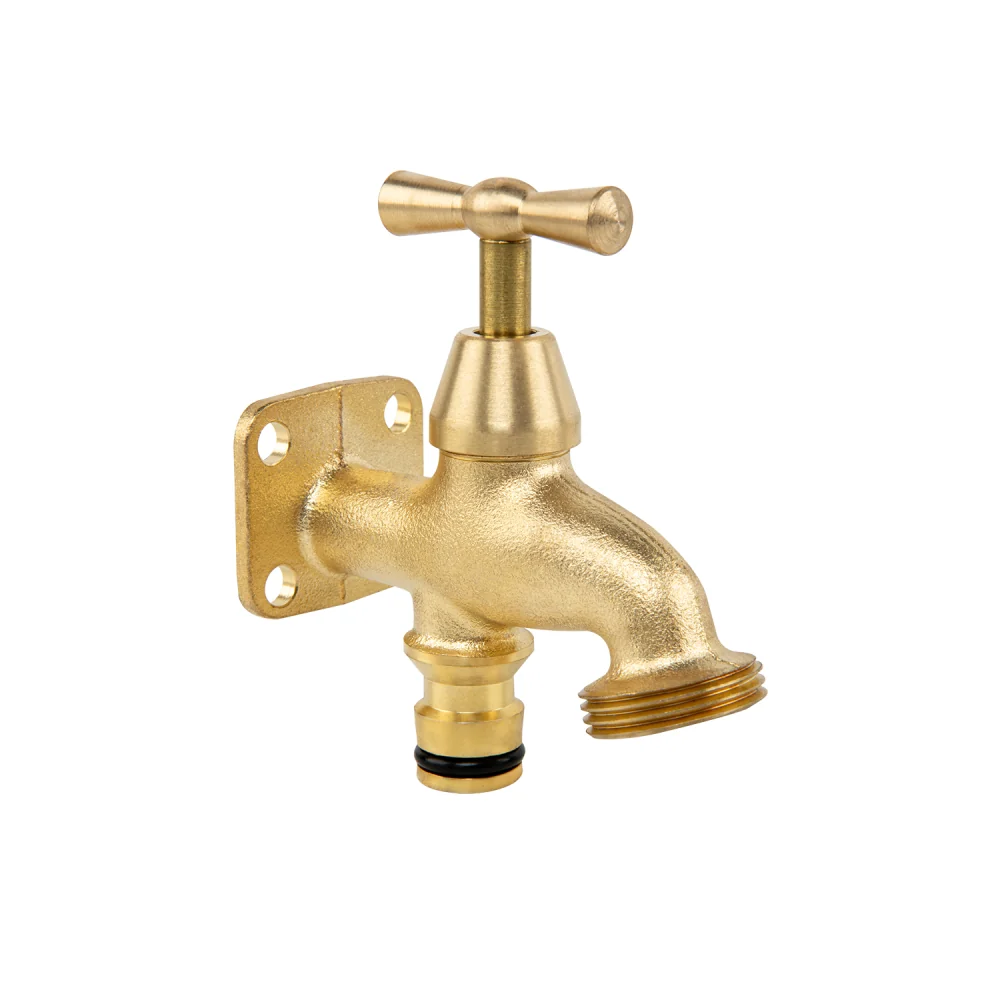 Brass Bib Tap with Quick Connect Inlet, ¾” BSP Thread Outlet - Image 2