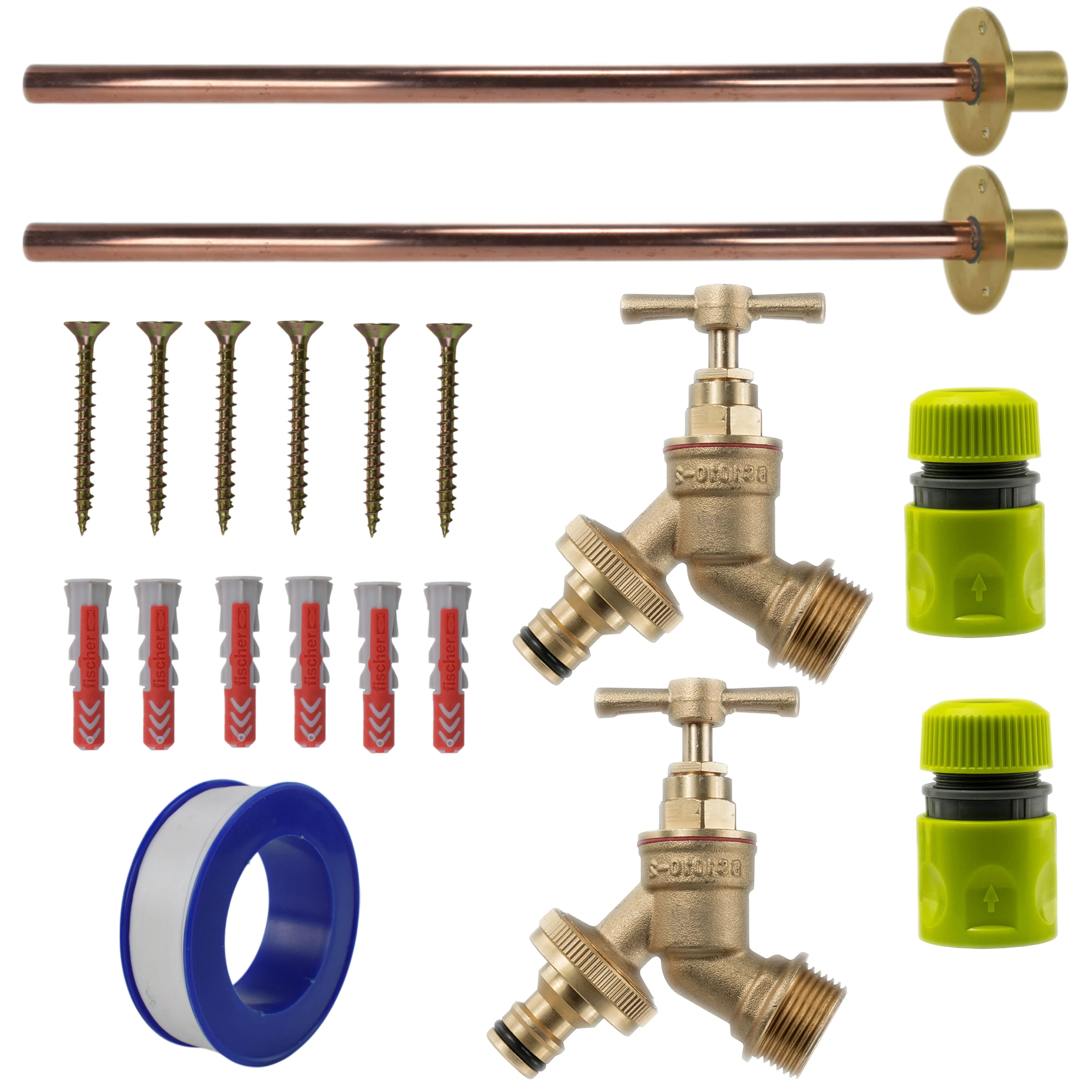 Brass Quick Connect Bib Tap BASIC Connection Kit x2 - Image 10