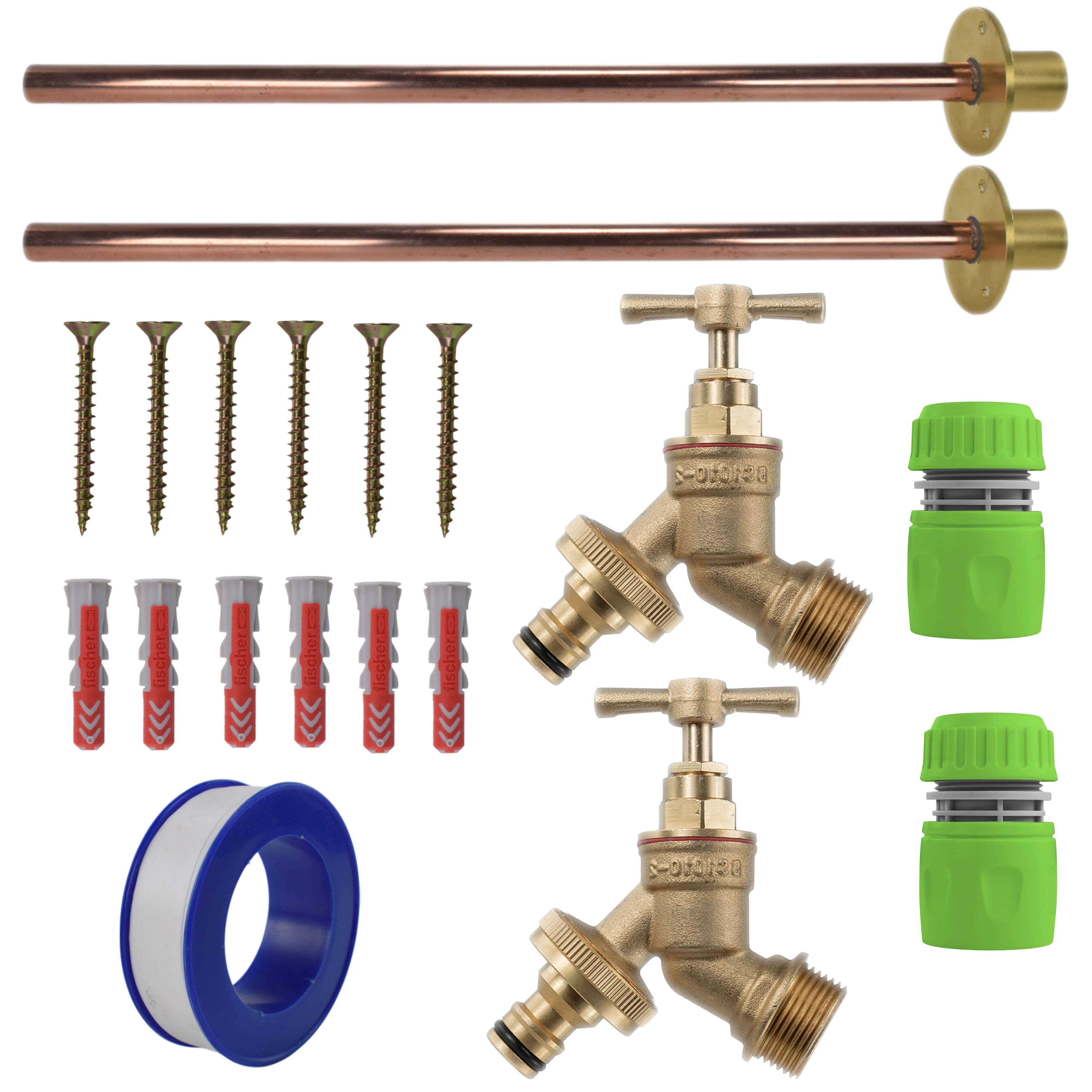Brass Quick Connect Bib Tap BASIC Connection Kit x2 - Image 11