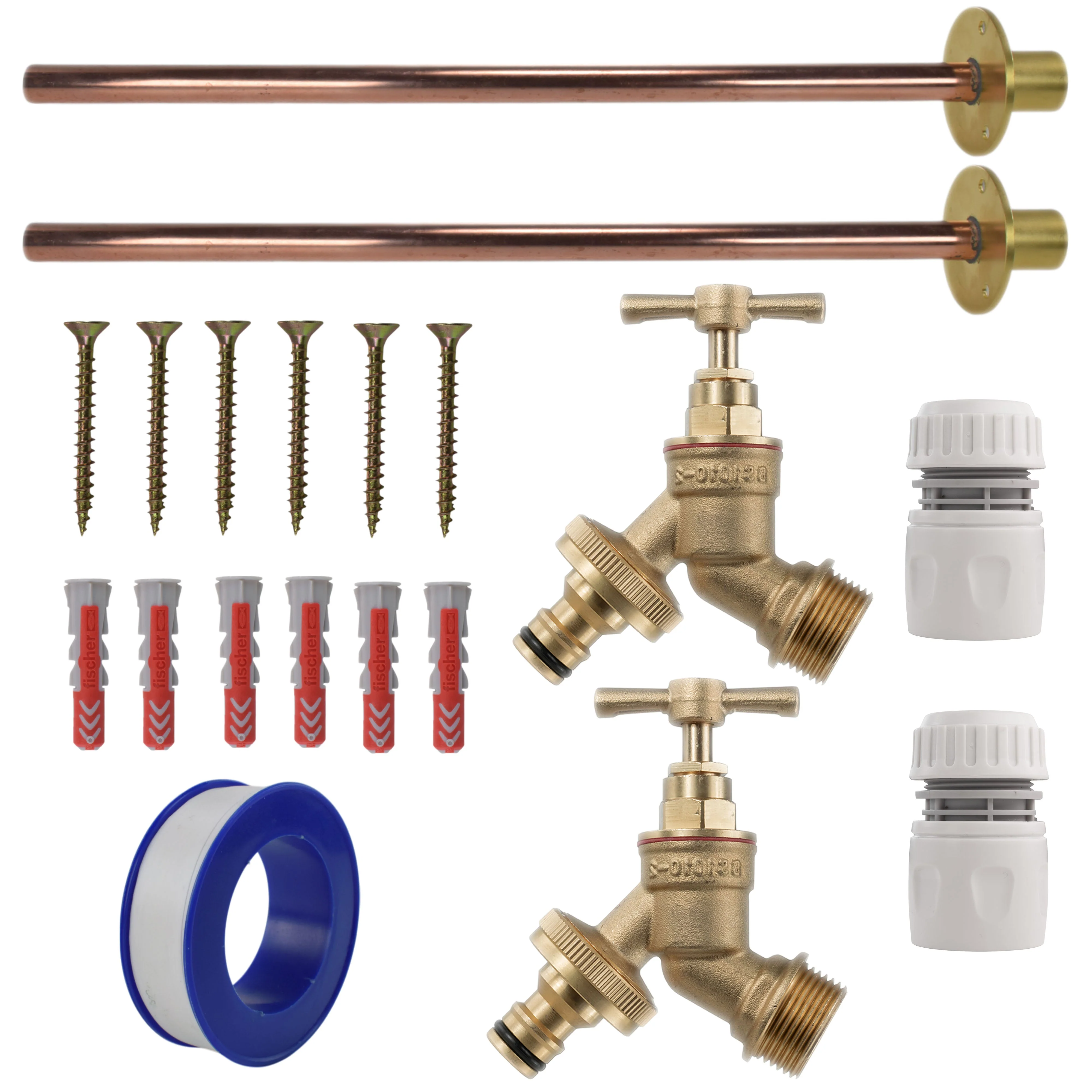Brass Quick Connect Bib Tap BASIC Connection Kit x2 - Image 12