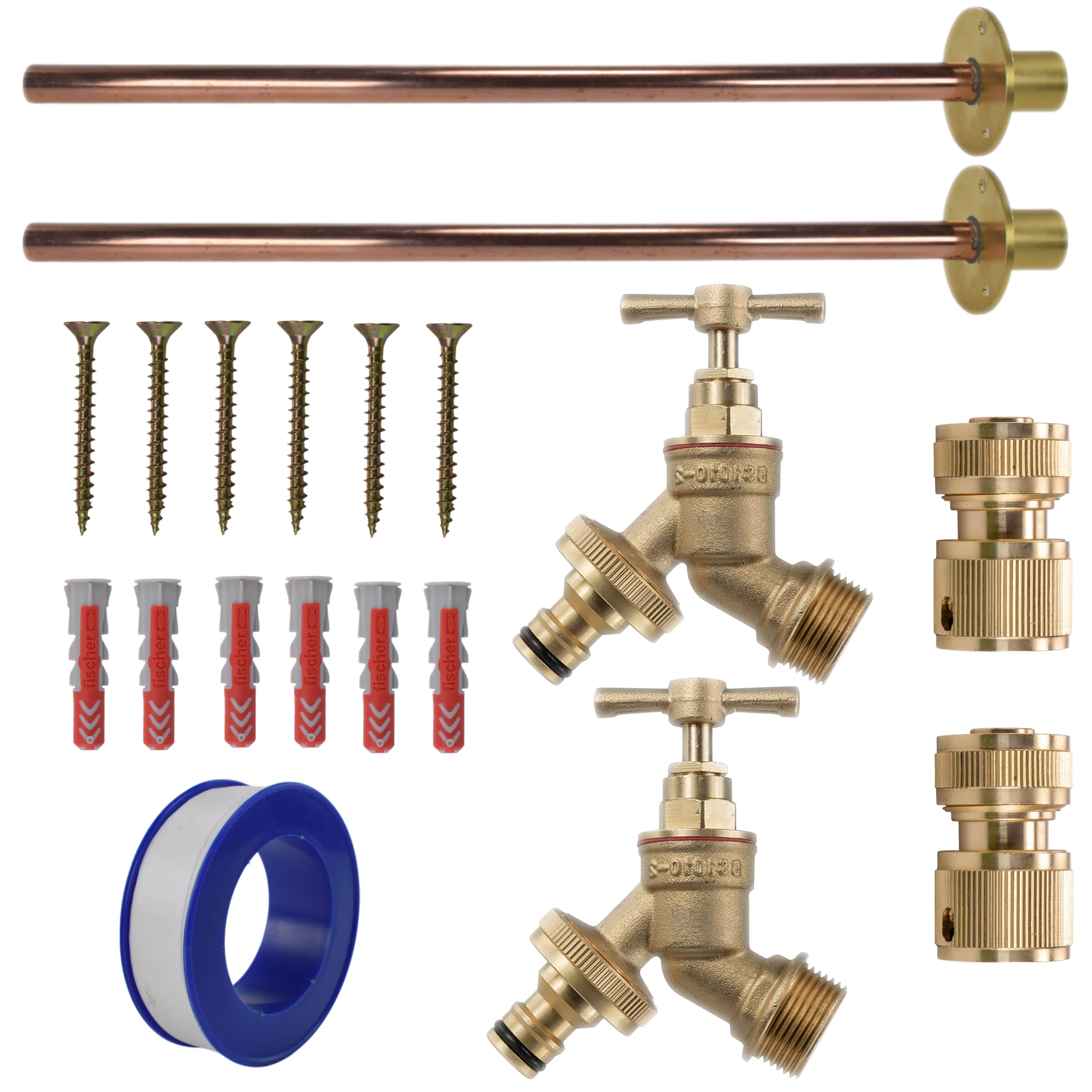 Brass Quick Connect Bib Tap BASIC Connection Kit x2 - Image 13