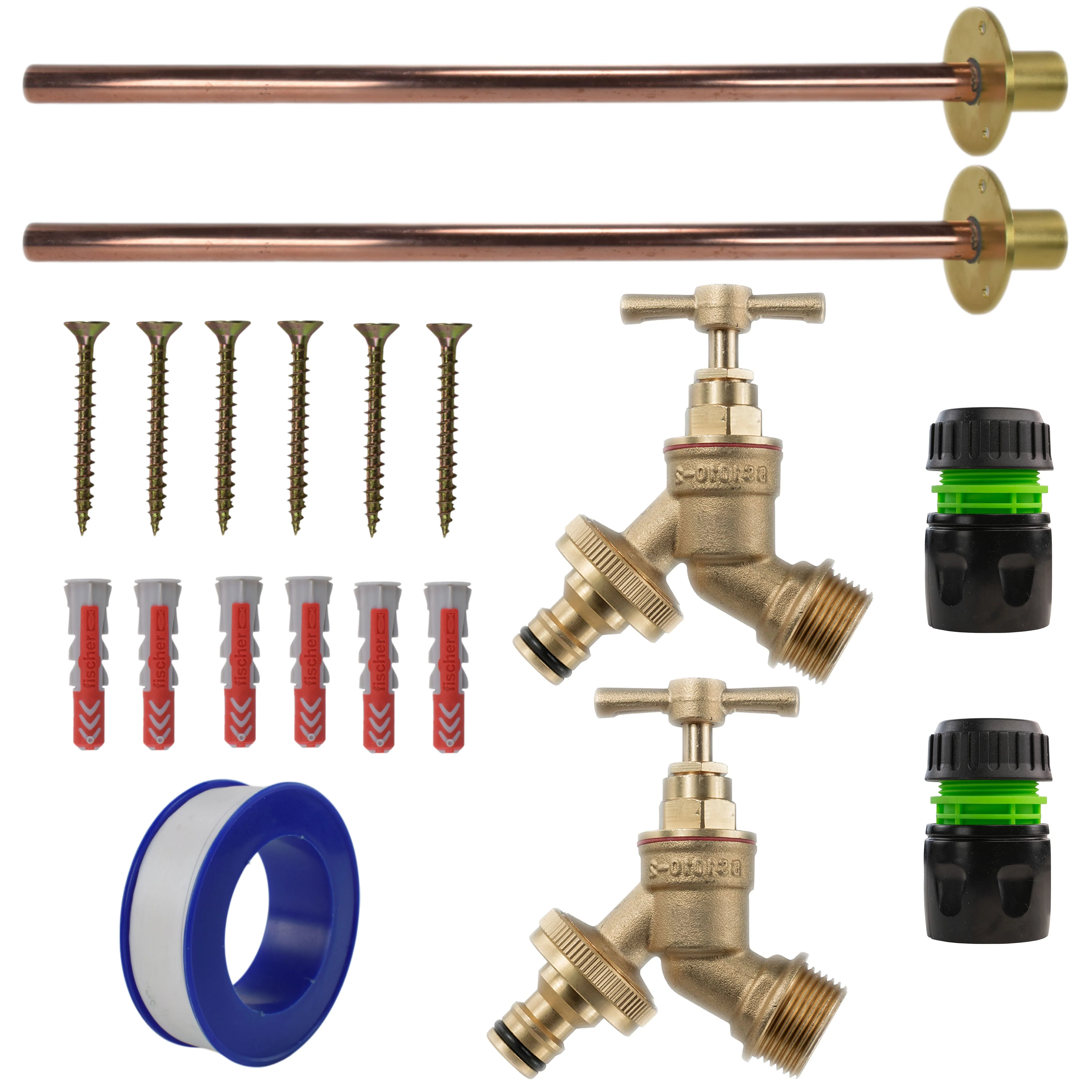 Brass Quick Connect Bib Tap BASIC Connection Kit x2 - Image 14