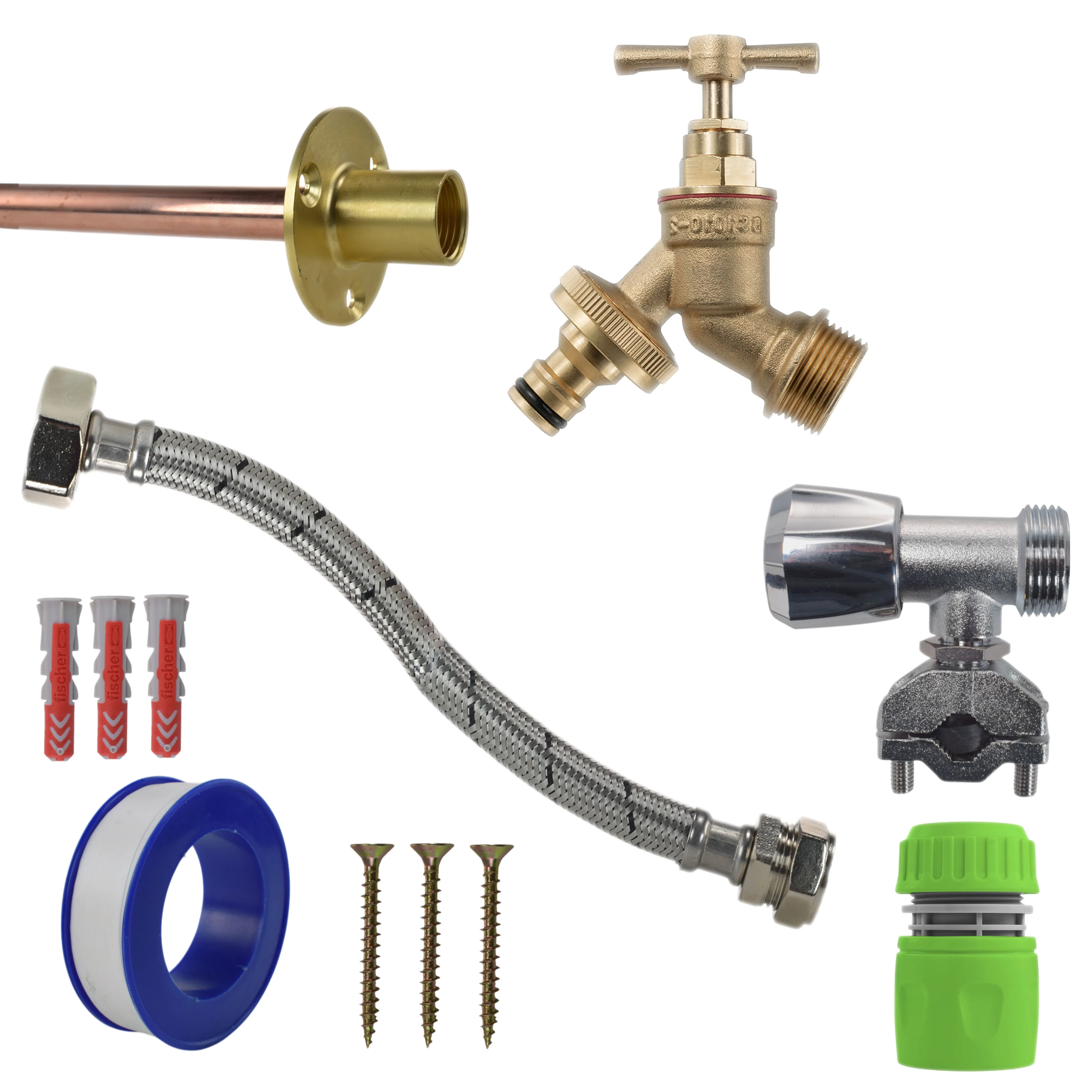 Brass Quick Connect Bib Tap FULL Connection Kit - Image 22