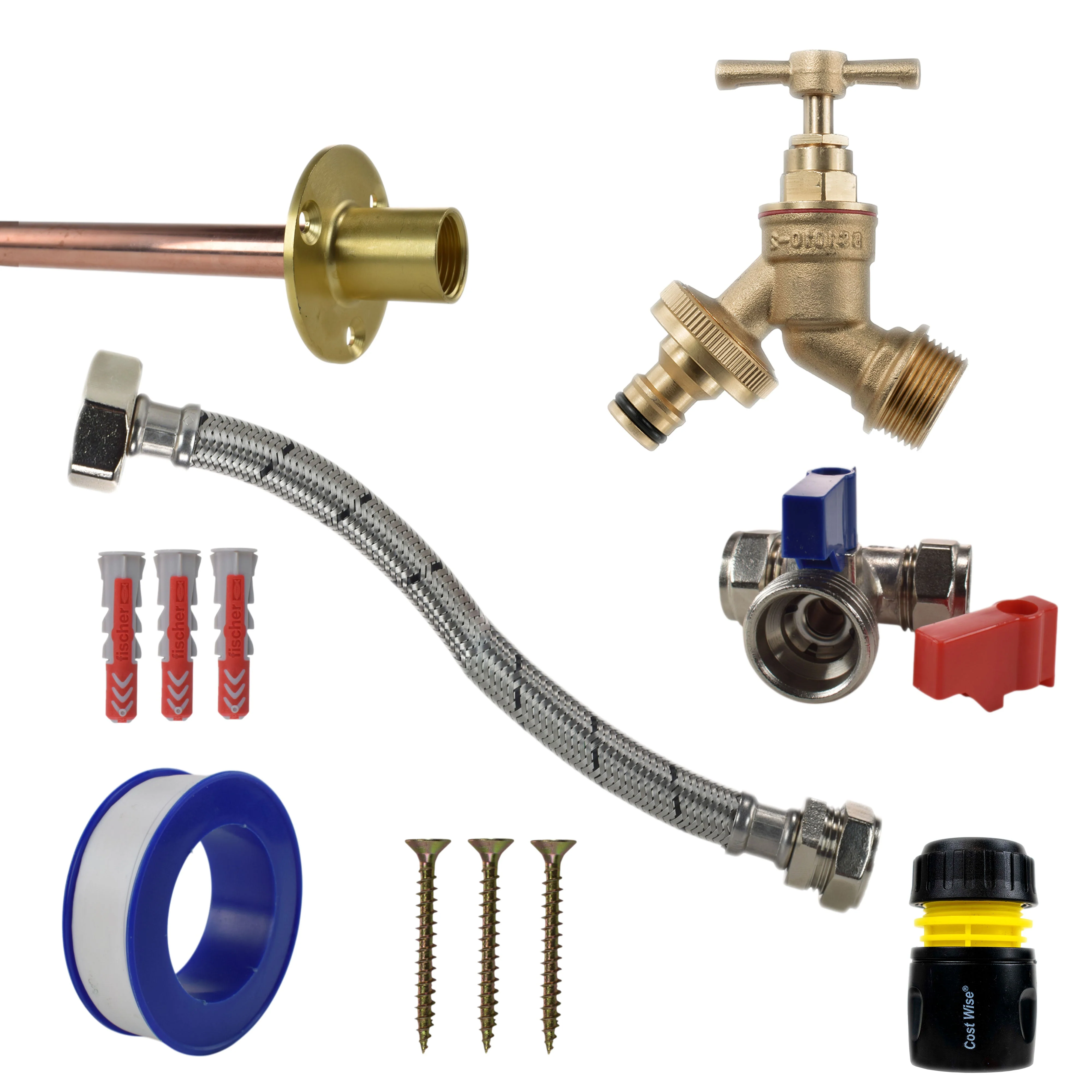 Brass Quick Connect Bib Tap STANDARD Connection Kit - Image 11