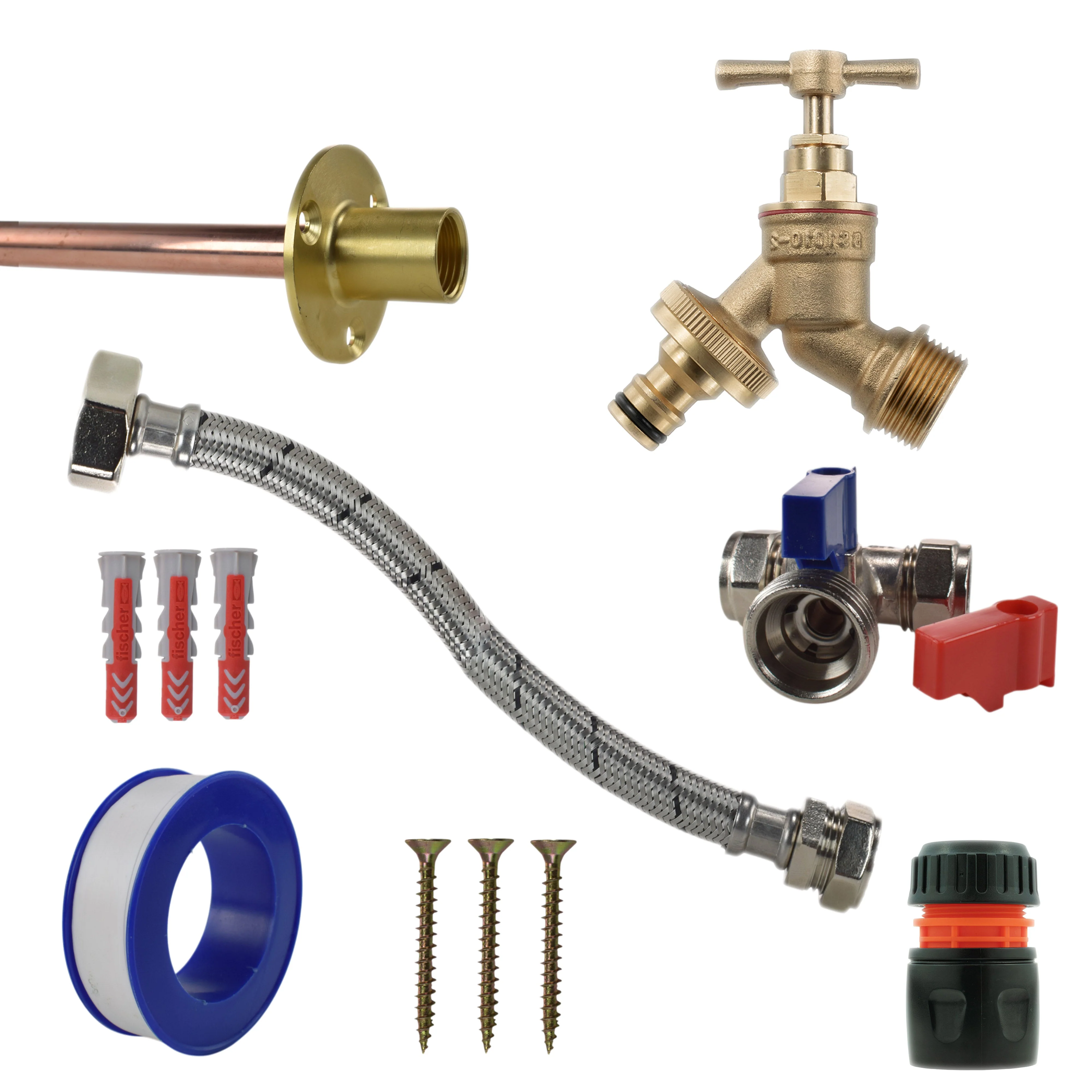 Brass Quick Connect Bib Tap STANDARD Connection Kit - Image 12