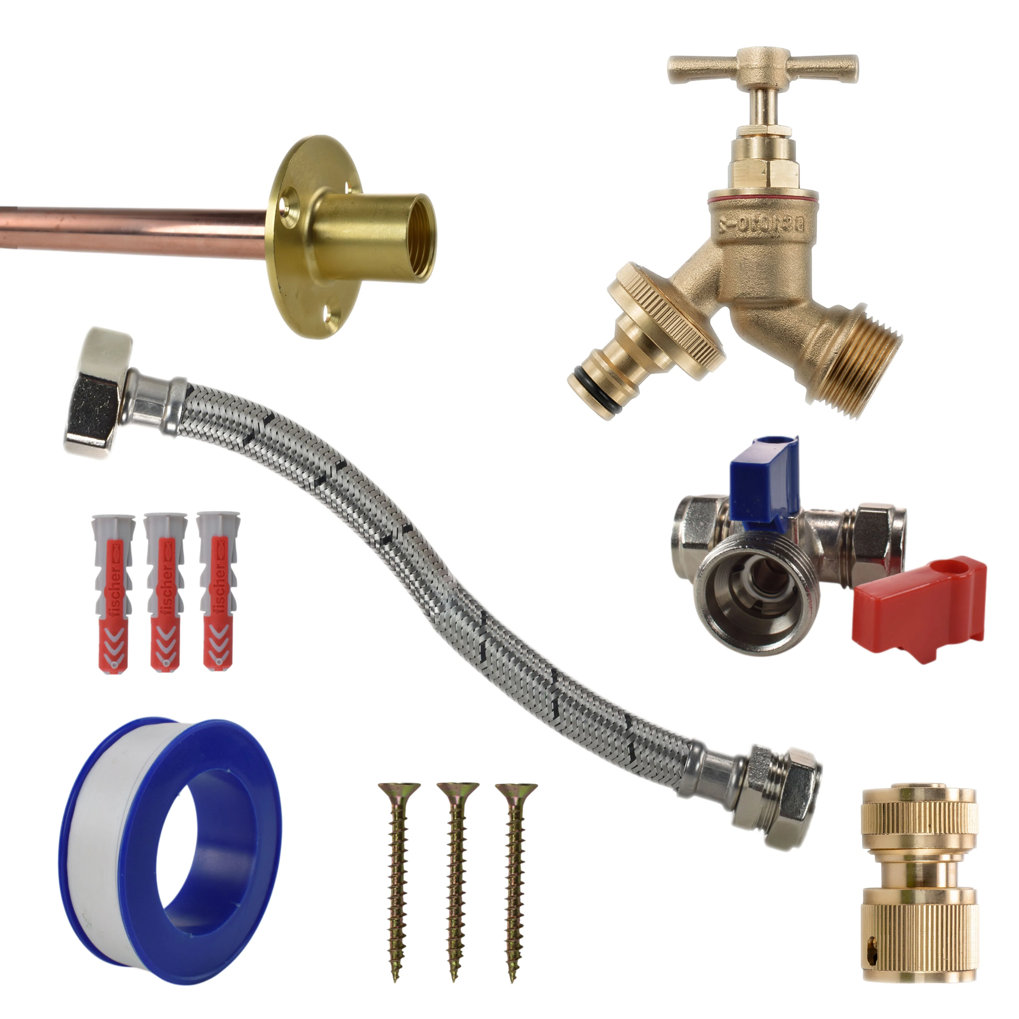 Brass Quick Connect Bib Tap STANDARD Connection Kit - Image 13