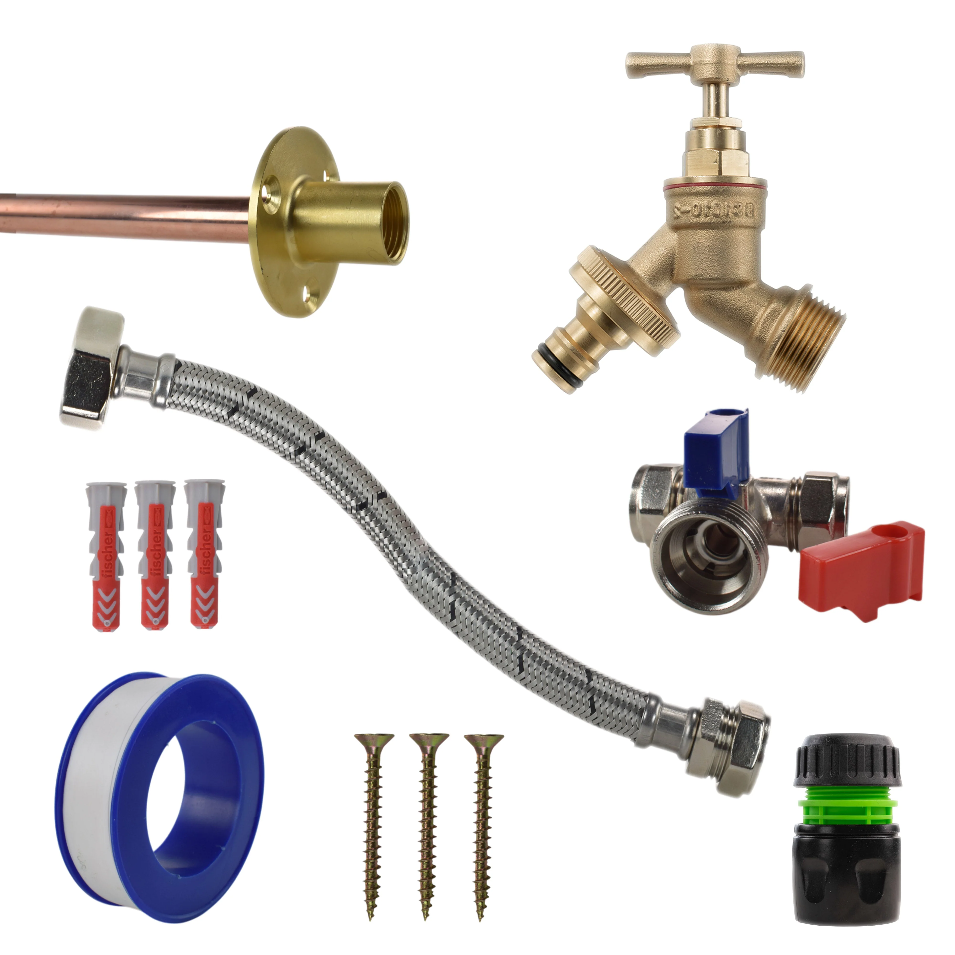 Brass Quick Connect Bib Tap STANDARD Connection Kit - Image 14