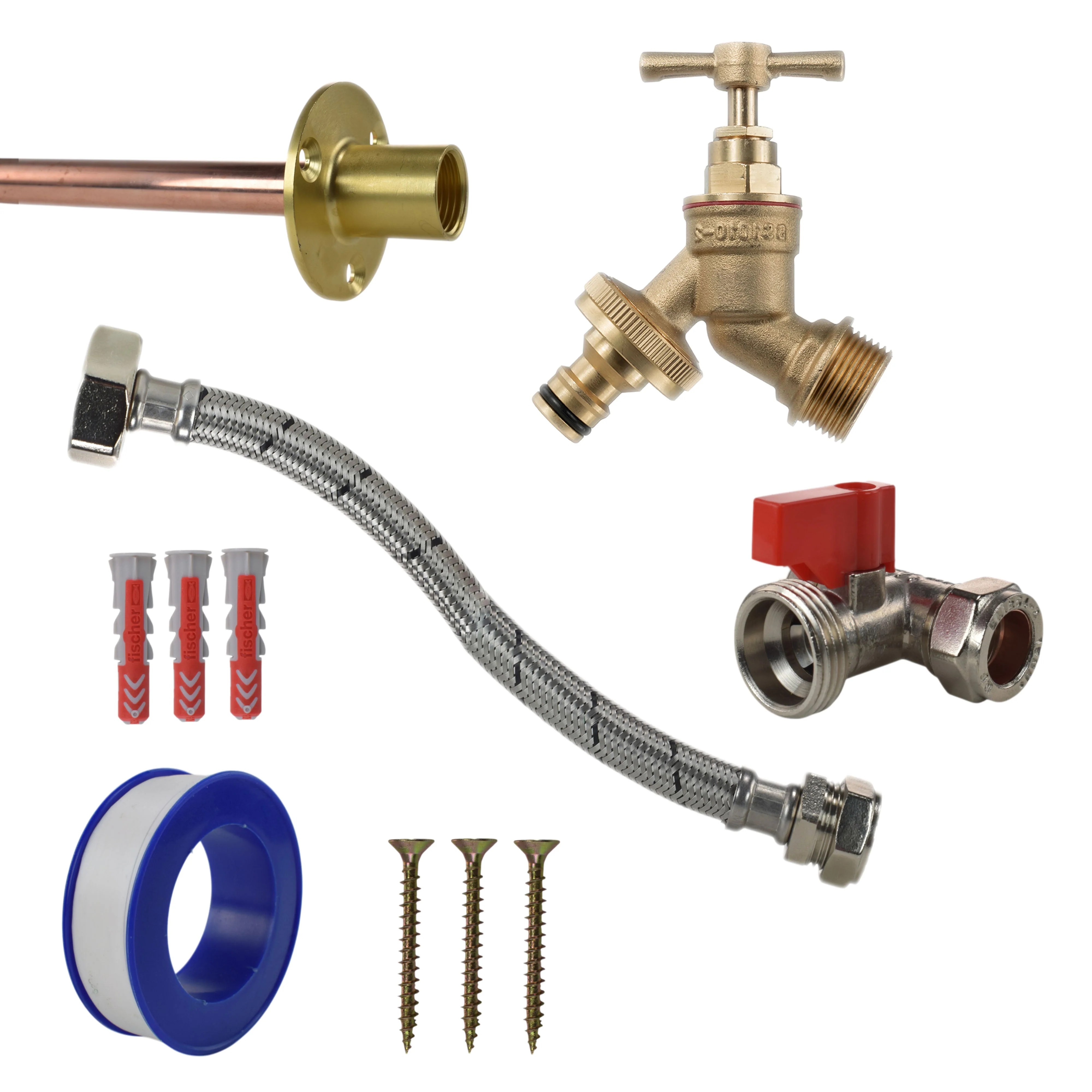 Brass Quick Connect Bib Tap STANDARD Connection Kit - Image 2