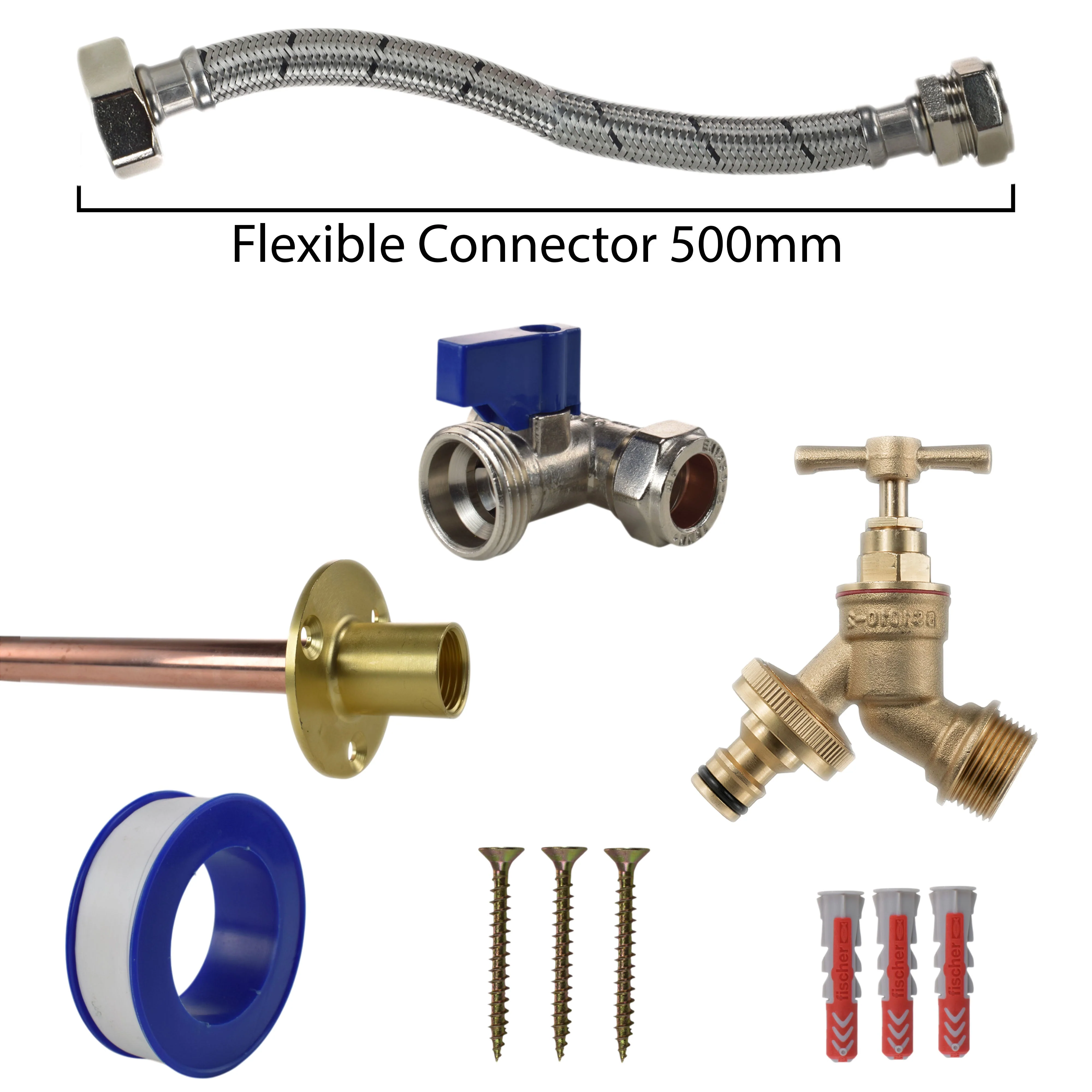 Brass Quick Connect Bib Tap STANDARD Connection Kit - Image 4