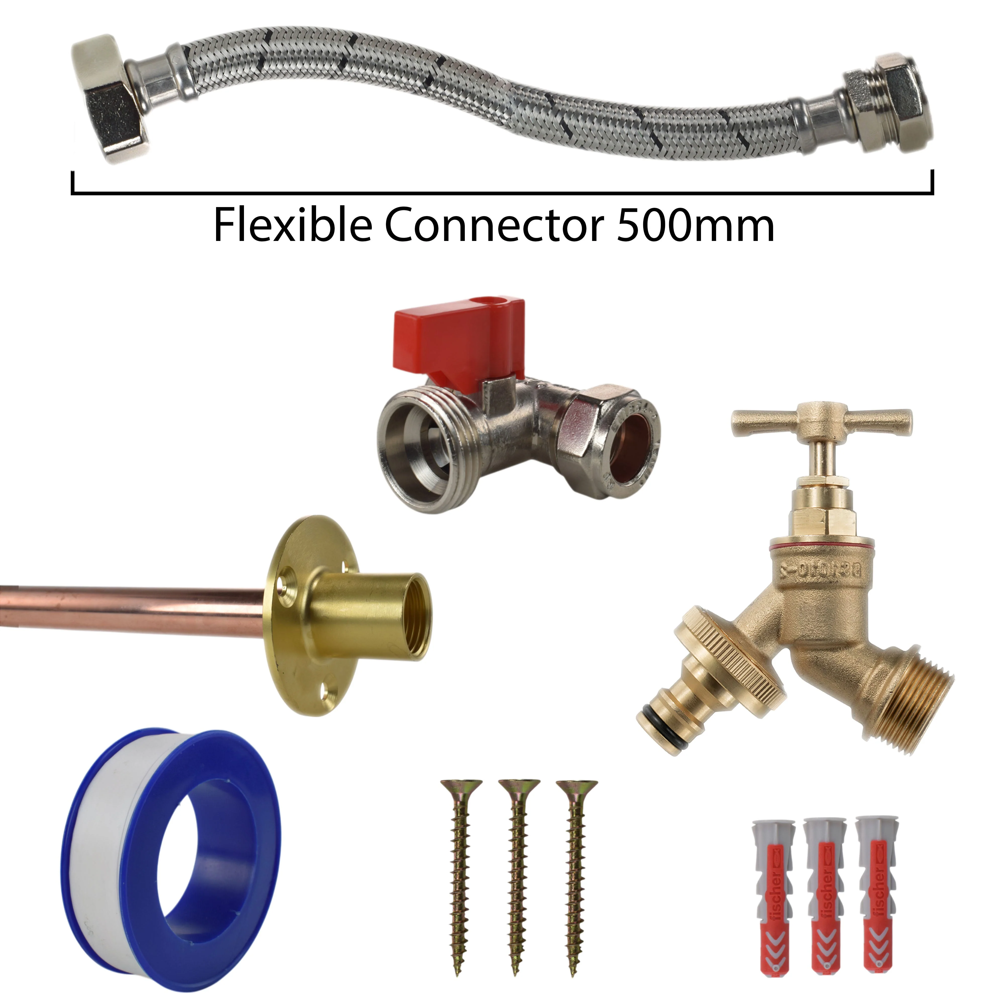 Brass Quick Connect Bib Tap STANDARD Connection Kit - Image 5