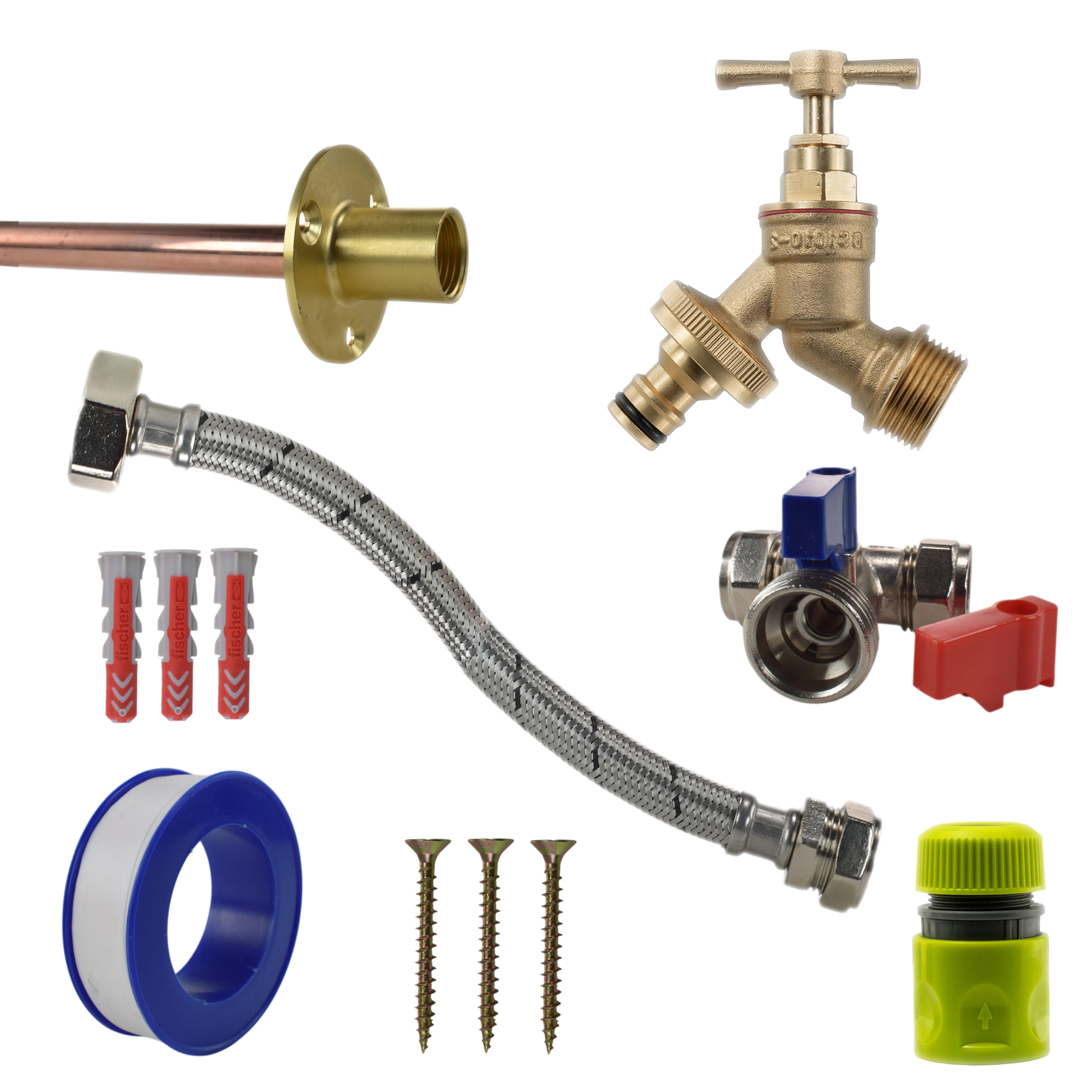 Brass Quick Connect Bib Tap STANDARD Connection Kit - Image 8