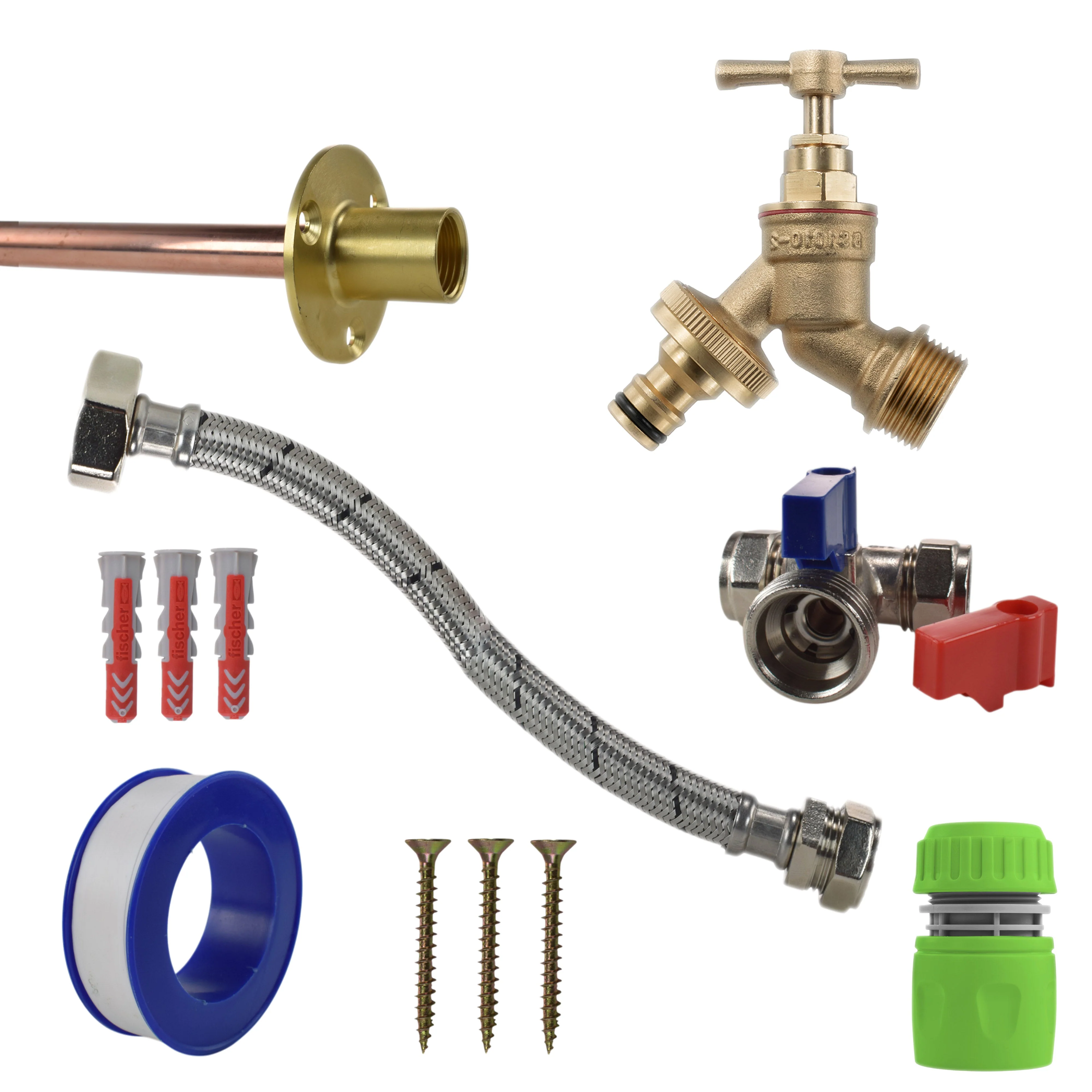 Brass Quick Connect Bib Tap STANDARD Connection Kit - Image 9