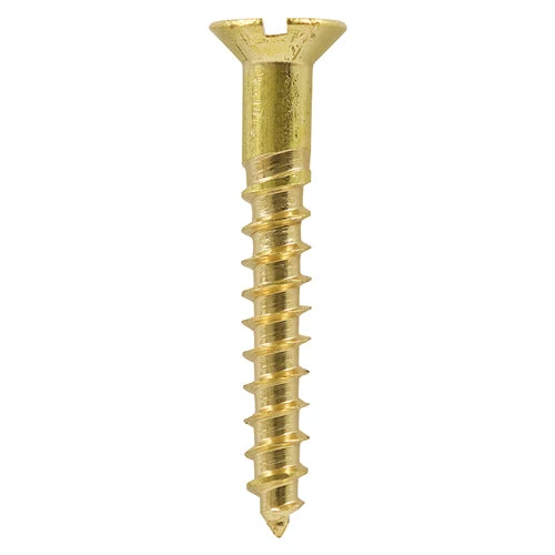 TIMCO Solid Brass Timber Screws – Slot – Countersunk