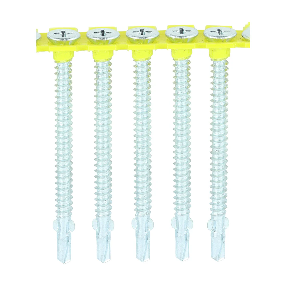 Collated Timber to Light Section Screws - Countersunk - Wing-Tip - Self-Drilling - Exterior - Silver Organic