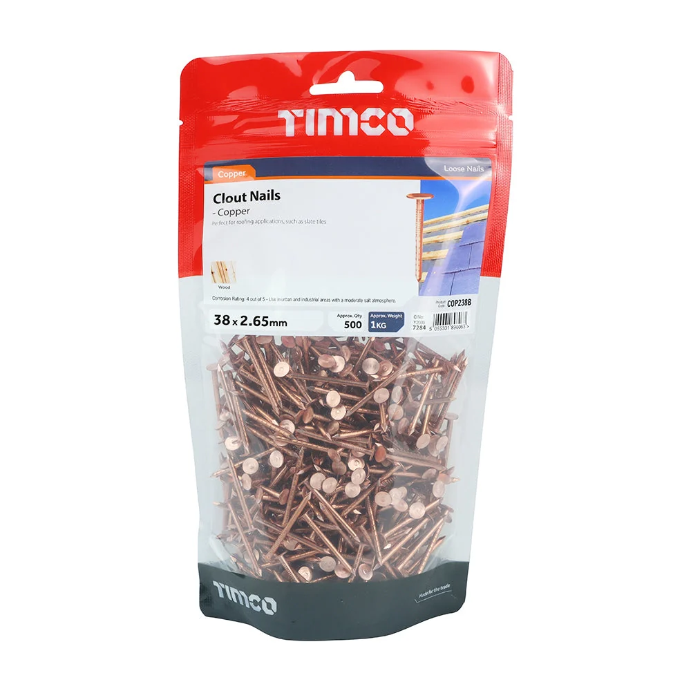 Copper Clout Nails - Roofing Nails – 1kg Bags - Image 5