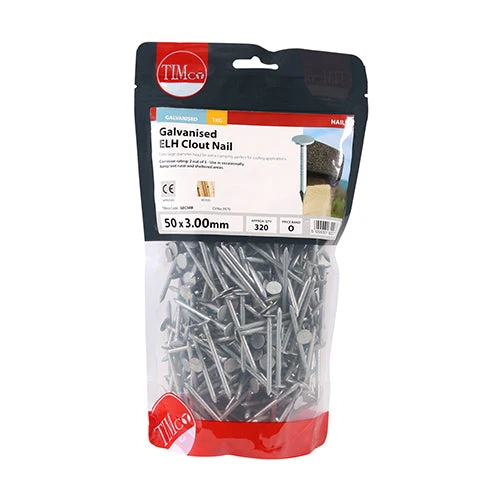 Extra Large Head Clout Nails – Galvanised – 1kg Bags - Image 5