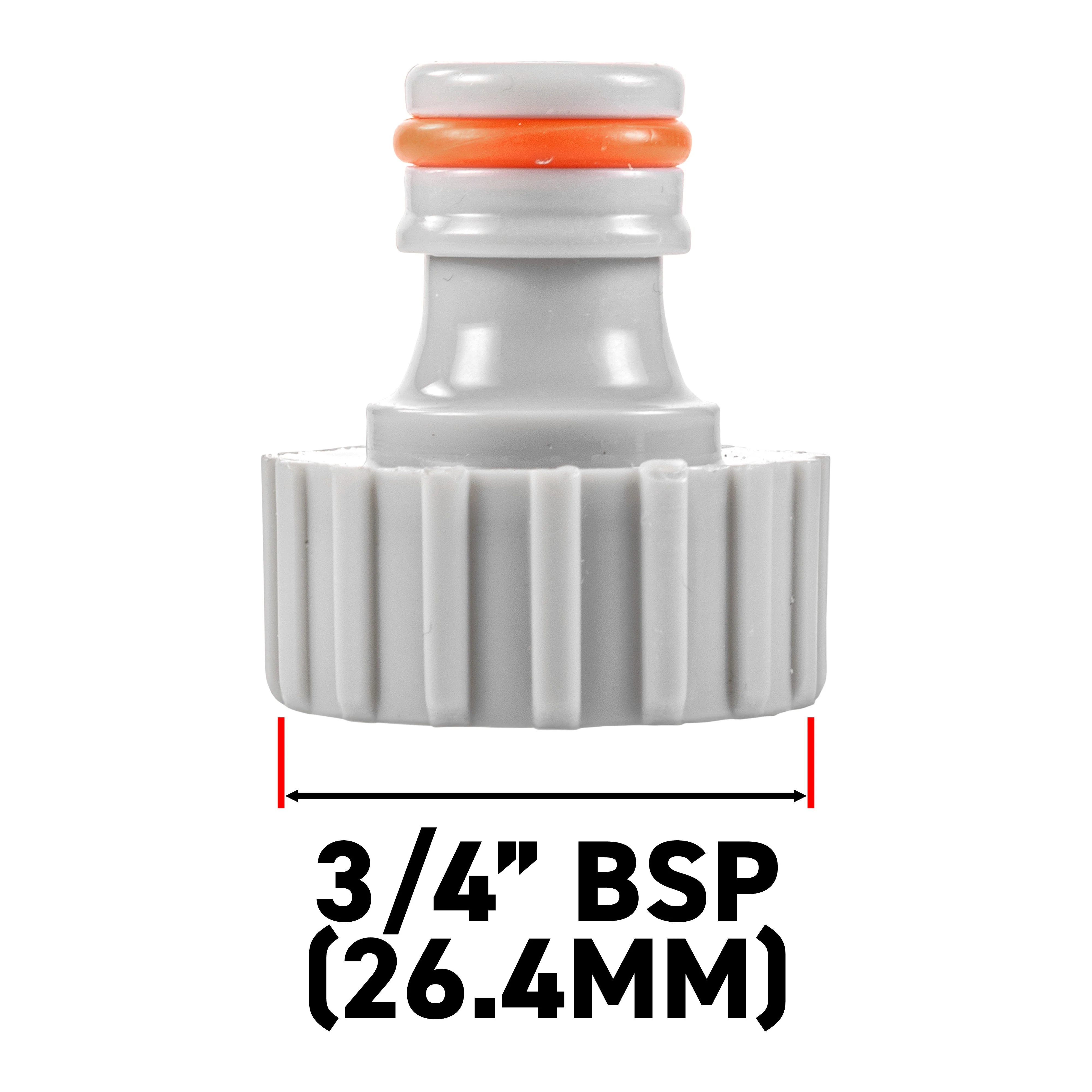 Female Tap Connector 3/4" or 1/2" BSP Female, Gray/White - Image 7