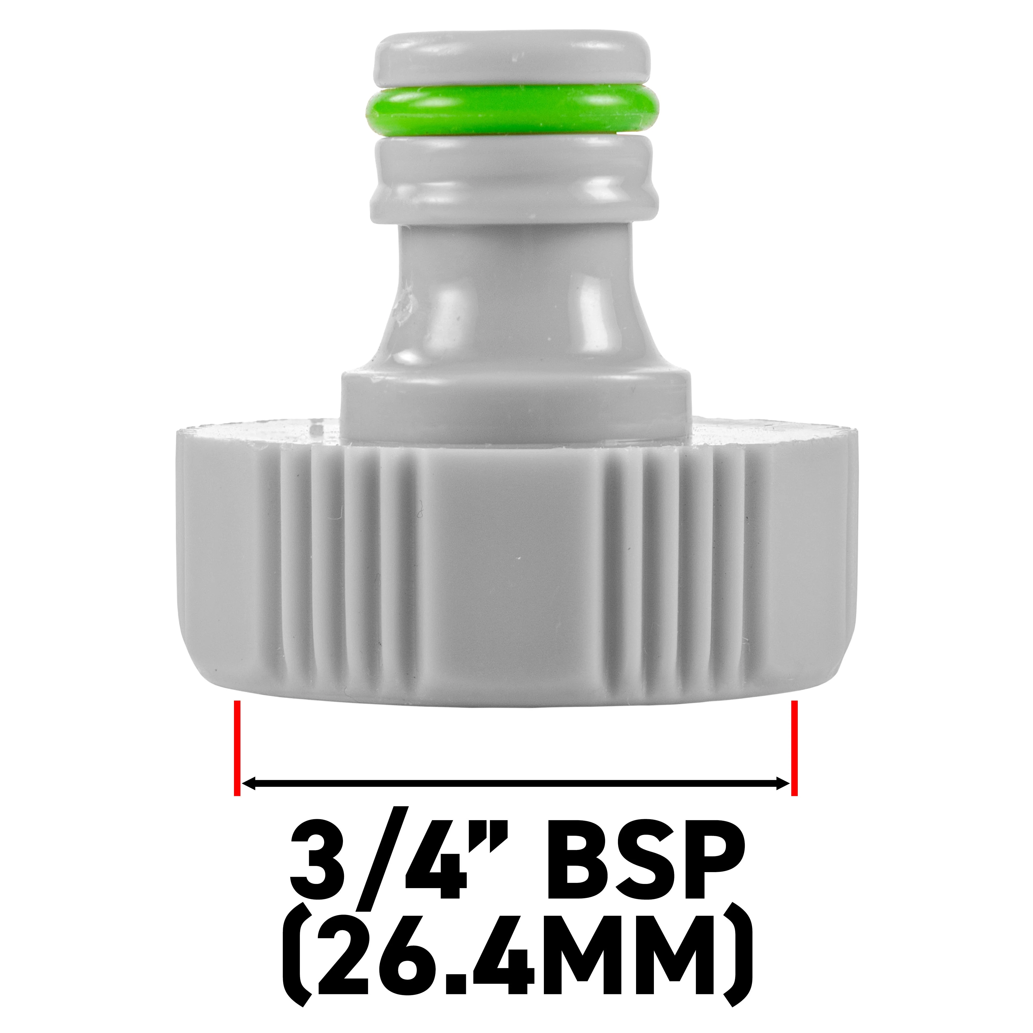 Female Tap Connector 3/4" or 1/2" BSP Female, Green/Gray - Image 5