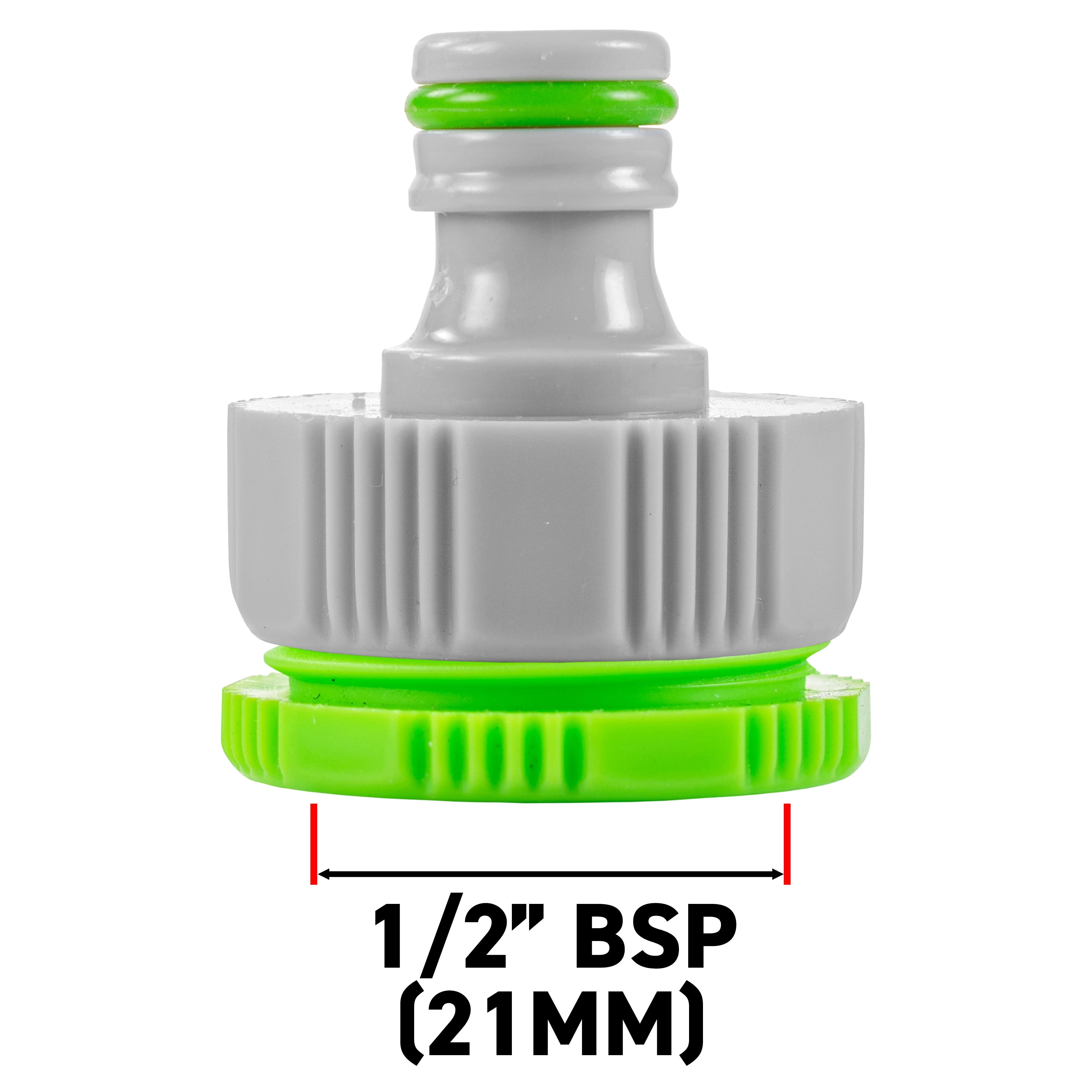 Female Tap Connector 3/4" or 1/2" BSP Female, Green/Gray - Image 6