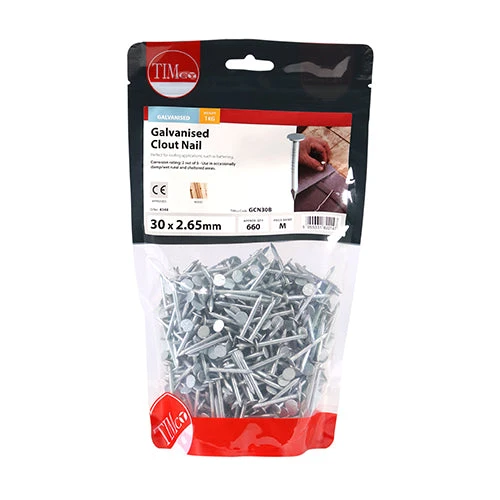 Galvanised Clout Nails – Roofing Nails – 1kg Bags - Image 3