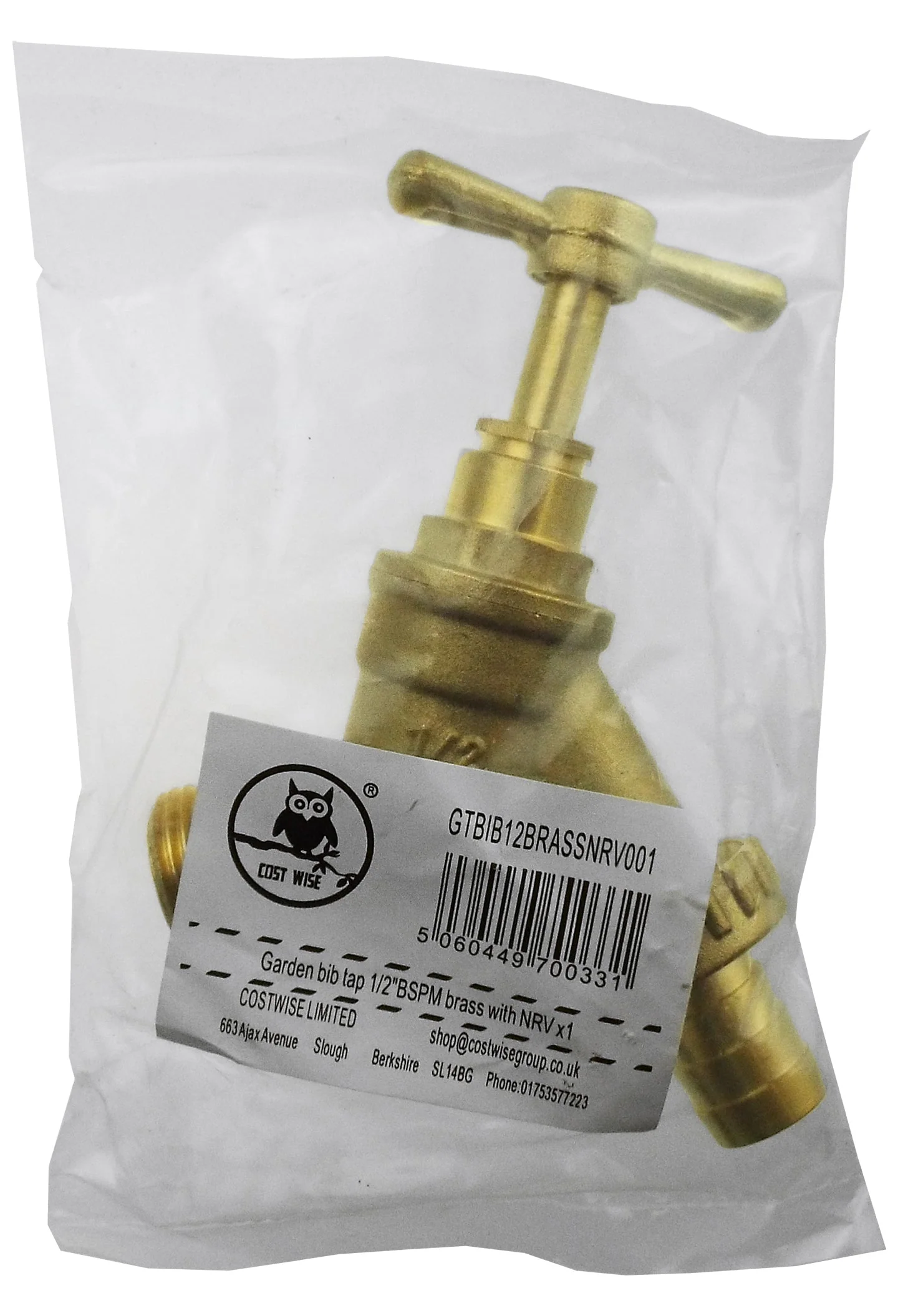 Garden Bib Tap Brass 1/2" BSPM Inlet - Image 3