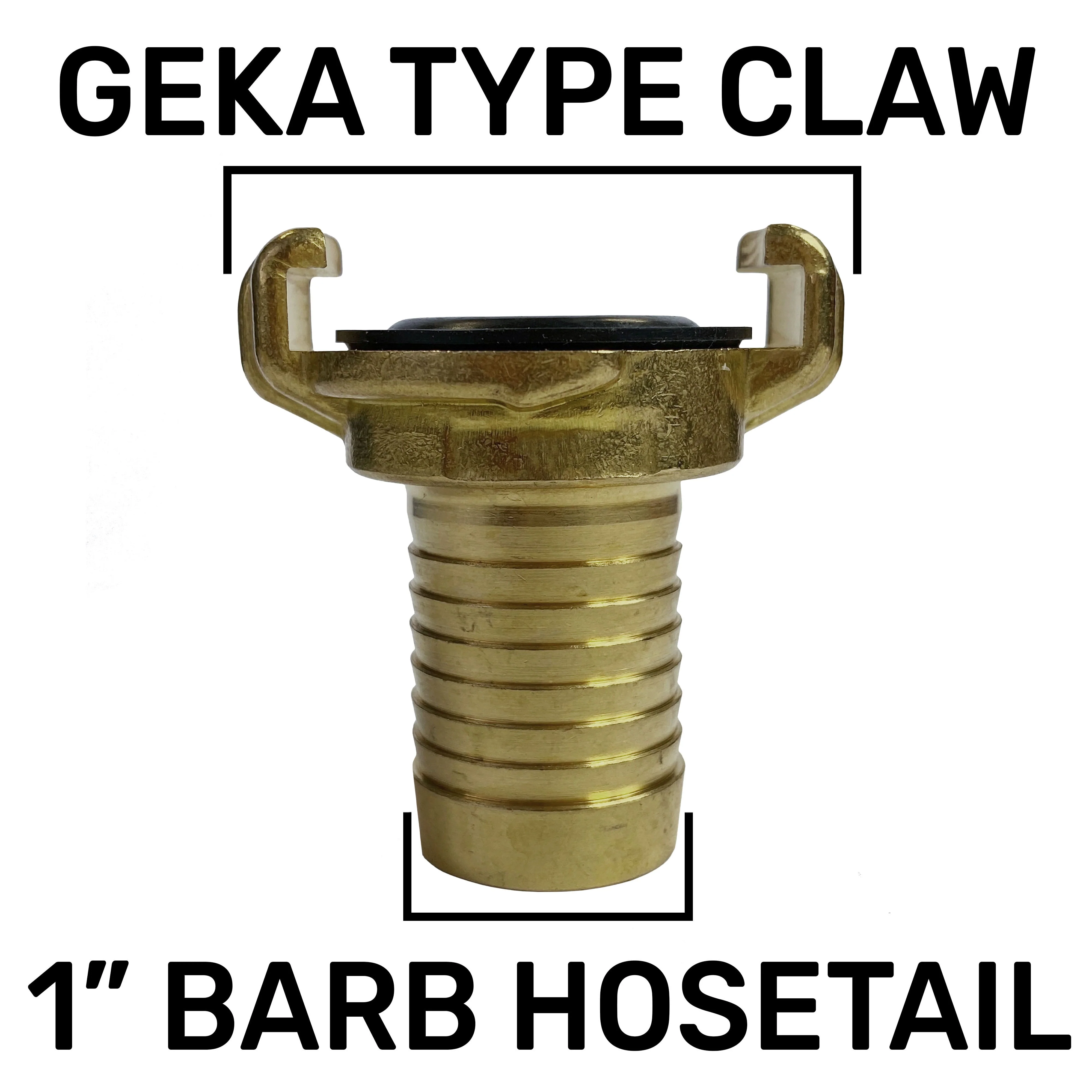Geka Type Brass Claw Set – 25mm Barb and 1” BSP Female - Image 5