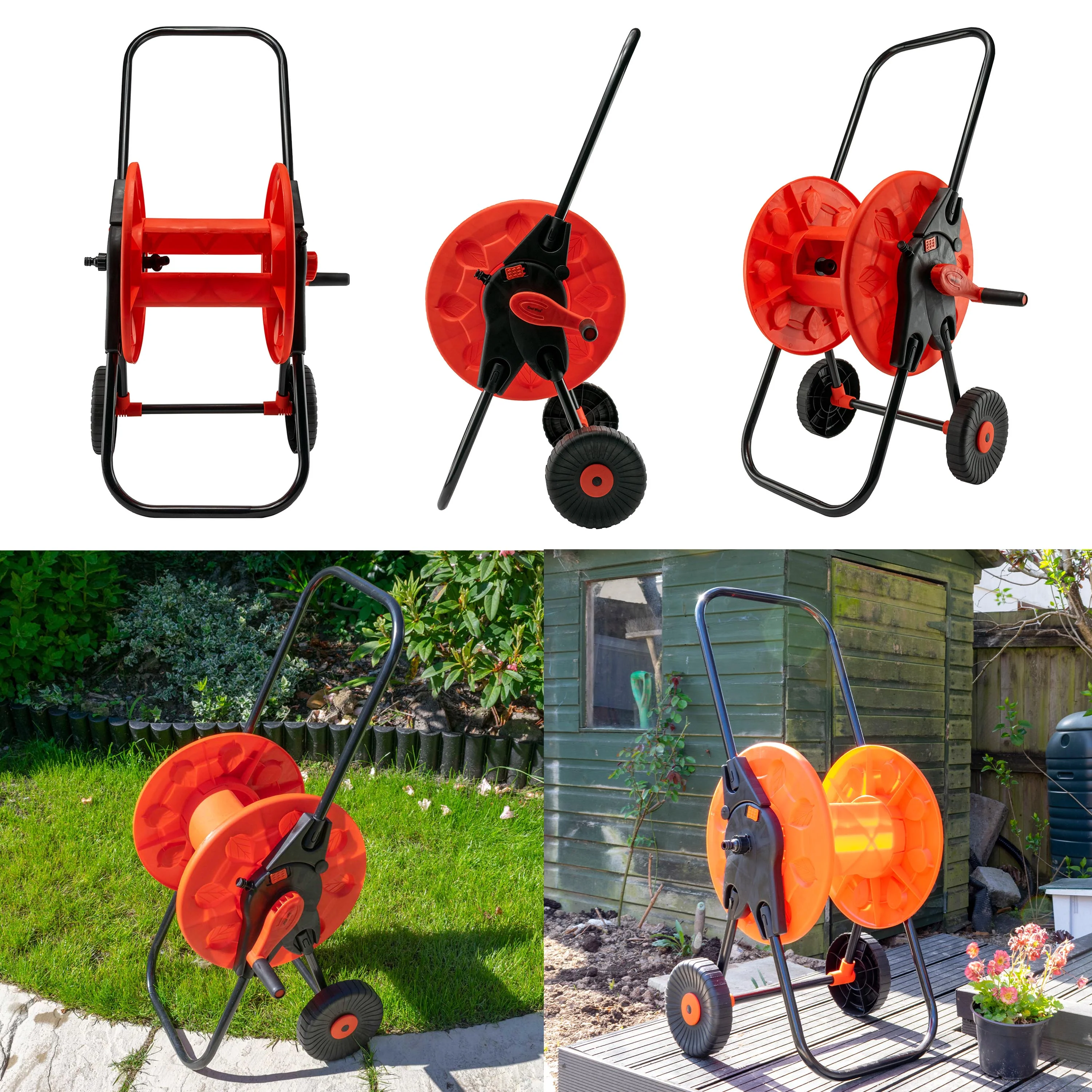 Hose Cart with Wheels for 60m 1/2" Garden Hose CW - Image 8