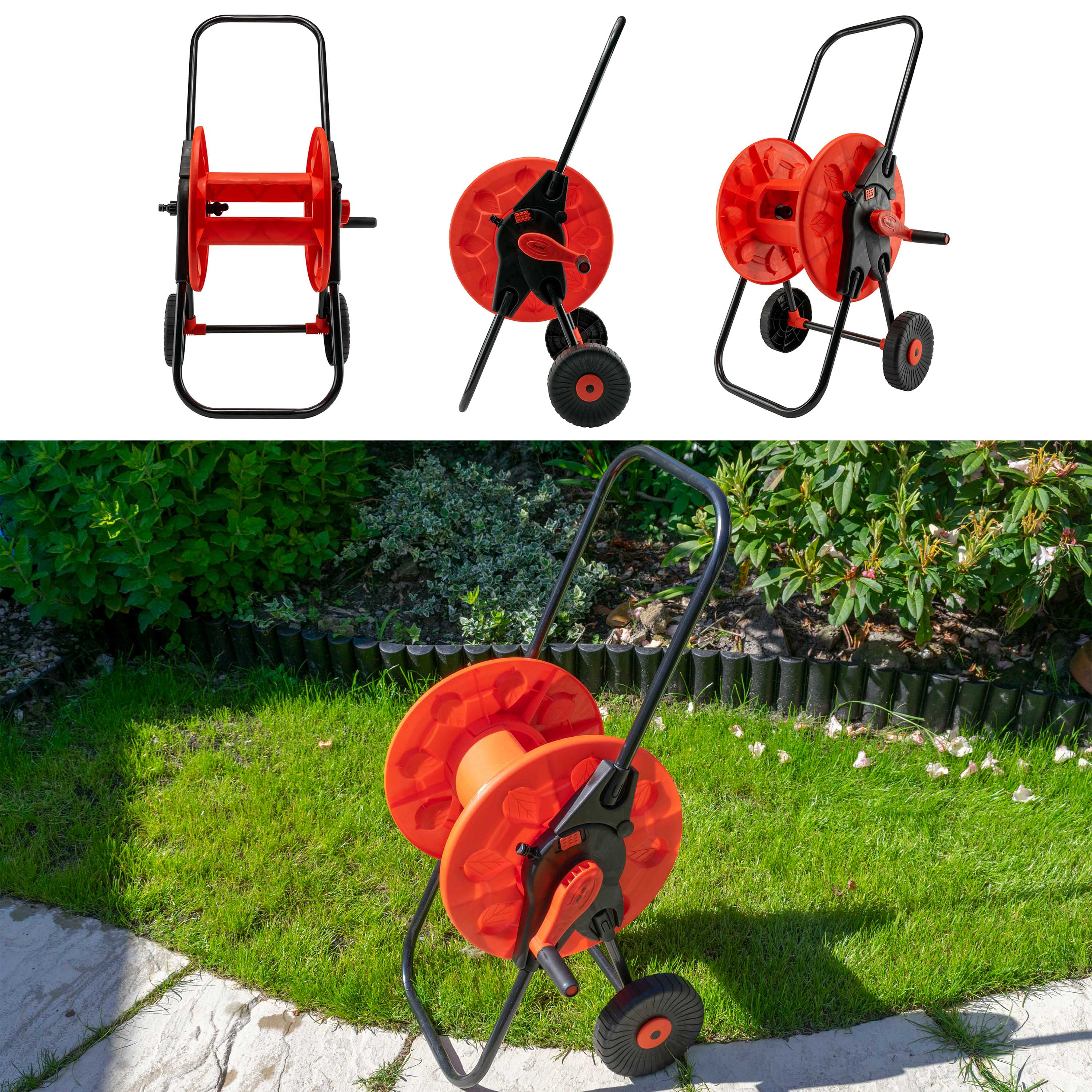 Hose Cart with Wheels for 60m 1/2" Garden Hose CW - Image 9