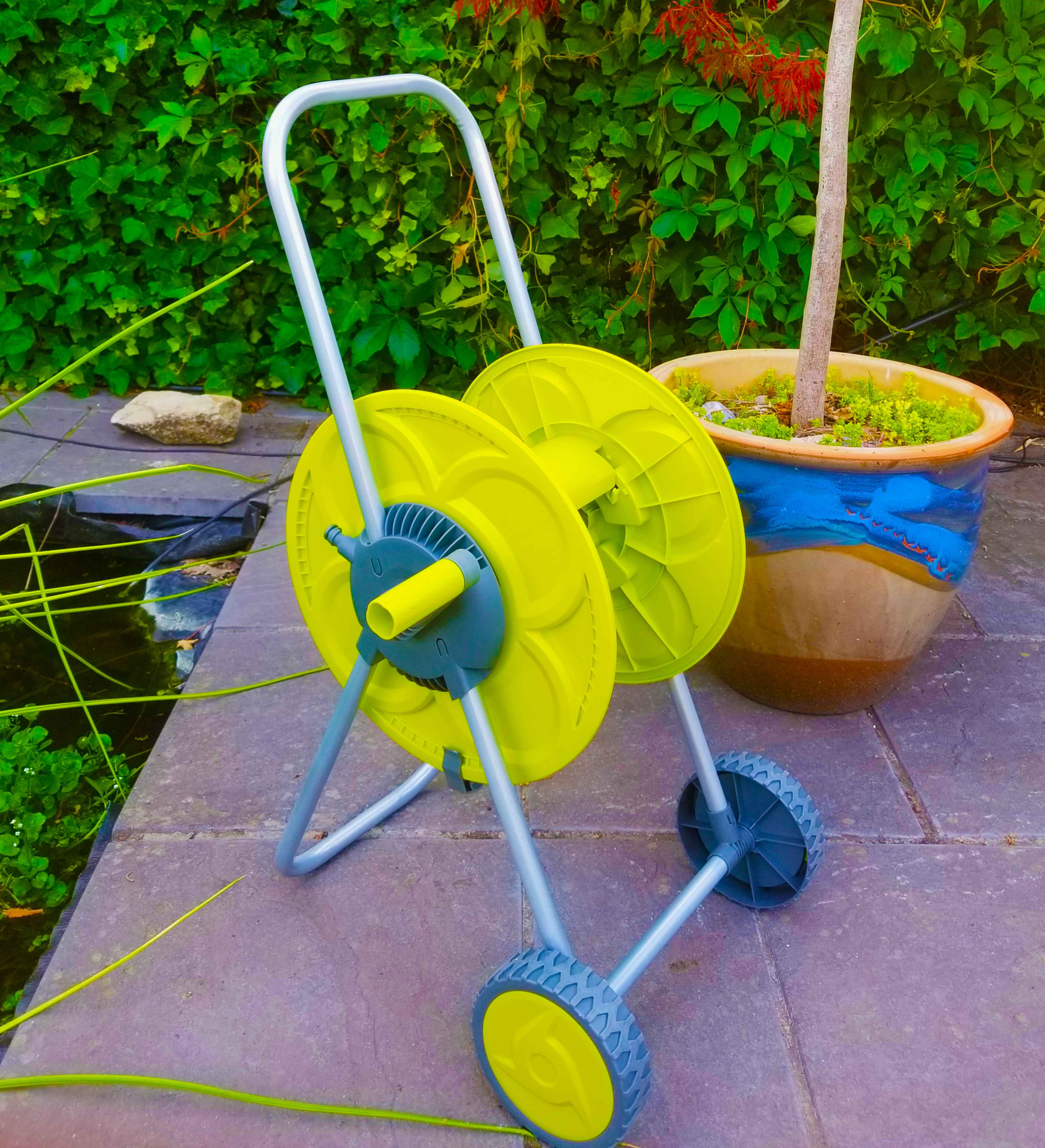 Hose Reel Eco Portable Cart Lime 50m - Image 6