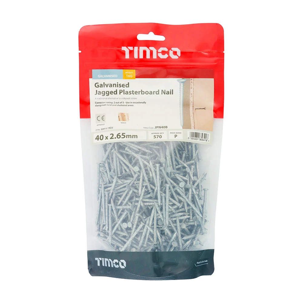 Jagged Plasterboard Nails – Galvanised - Image 3