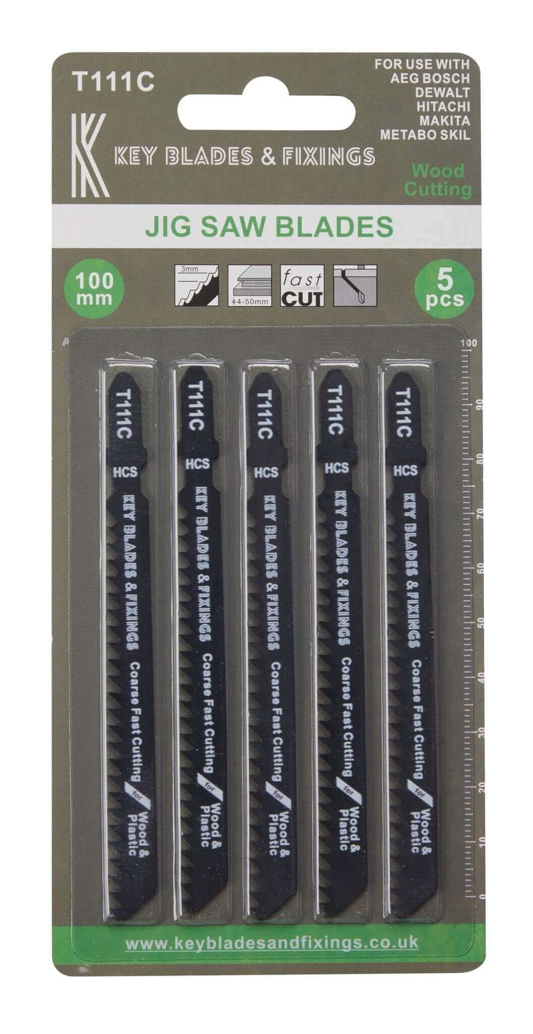 Key Blades T111C Jigsaw Blades 5 Pack - 1133 - Image 2