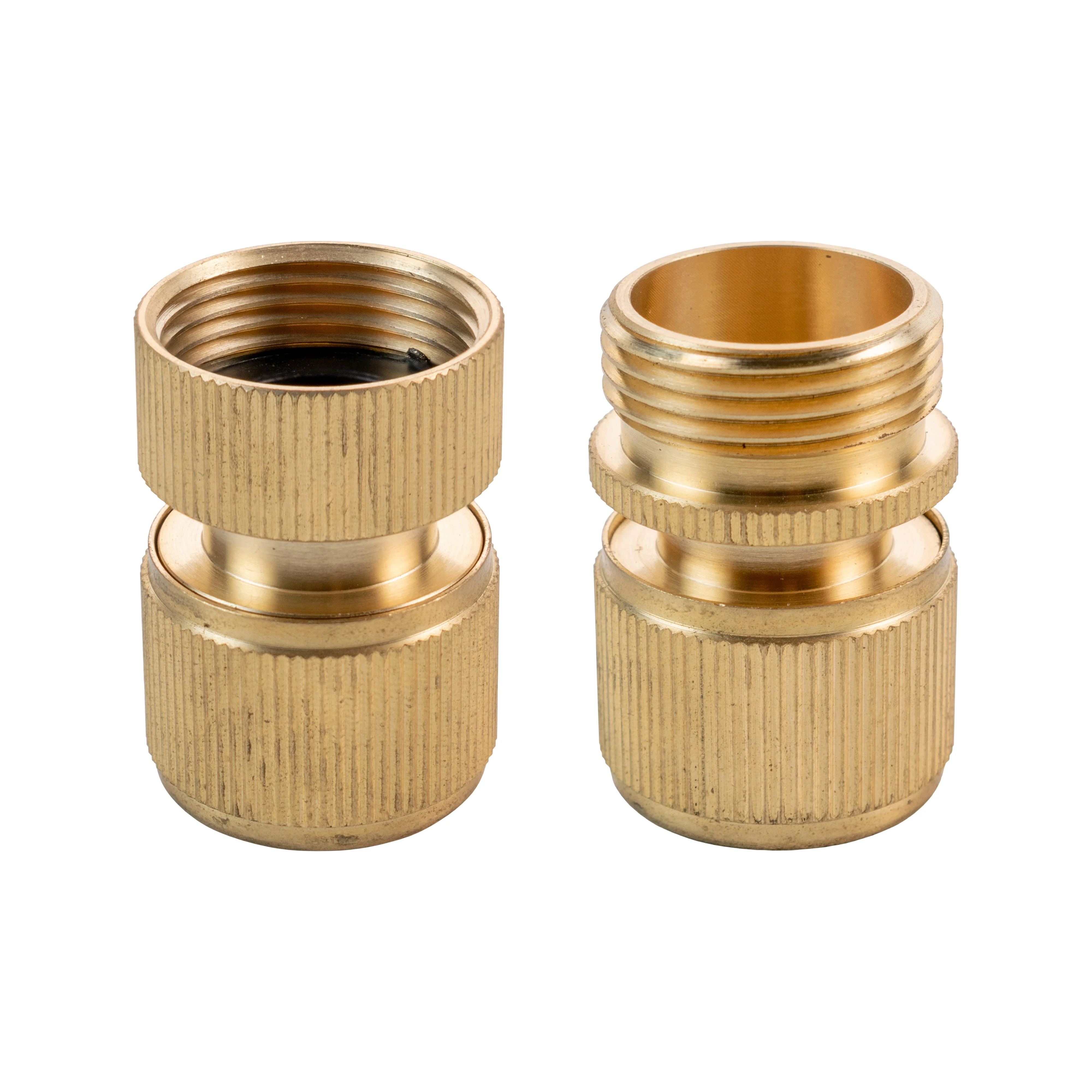 Male & Female Threaded Hose Quick Connector Set (Brass) - Image 2