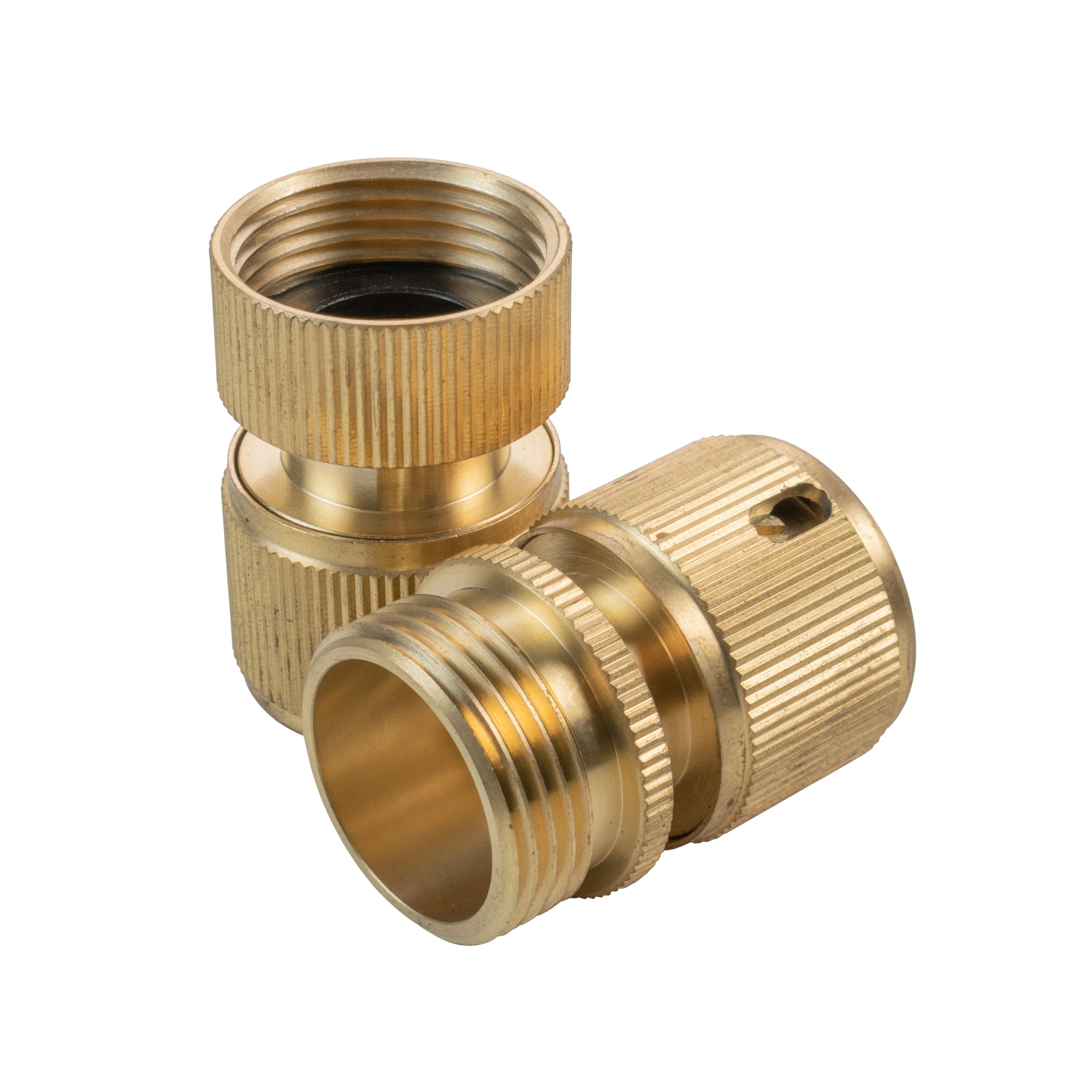 Male & Female Threaded Hose Quick Connector Set (Brass) - Image 3
