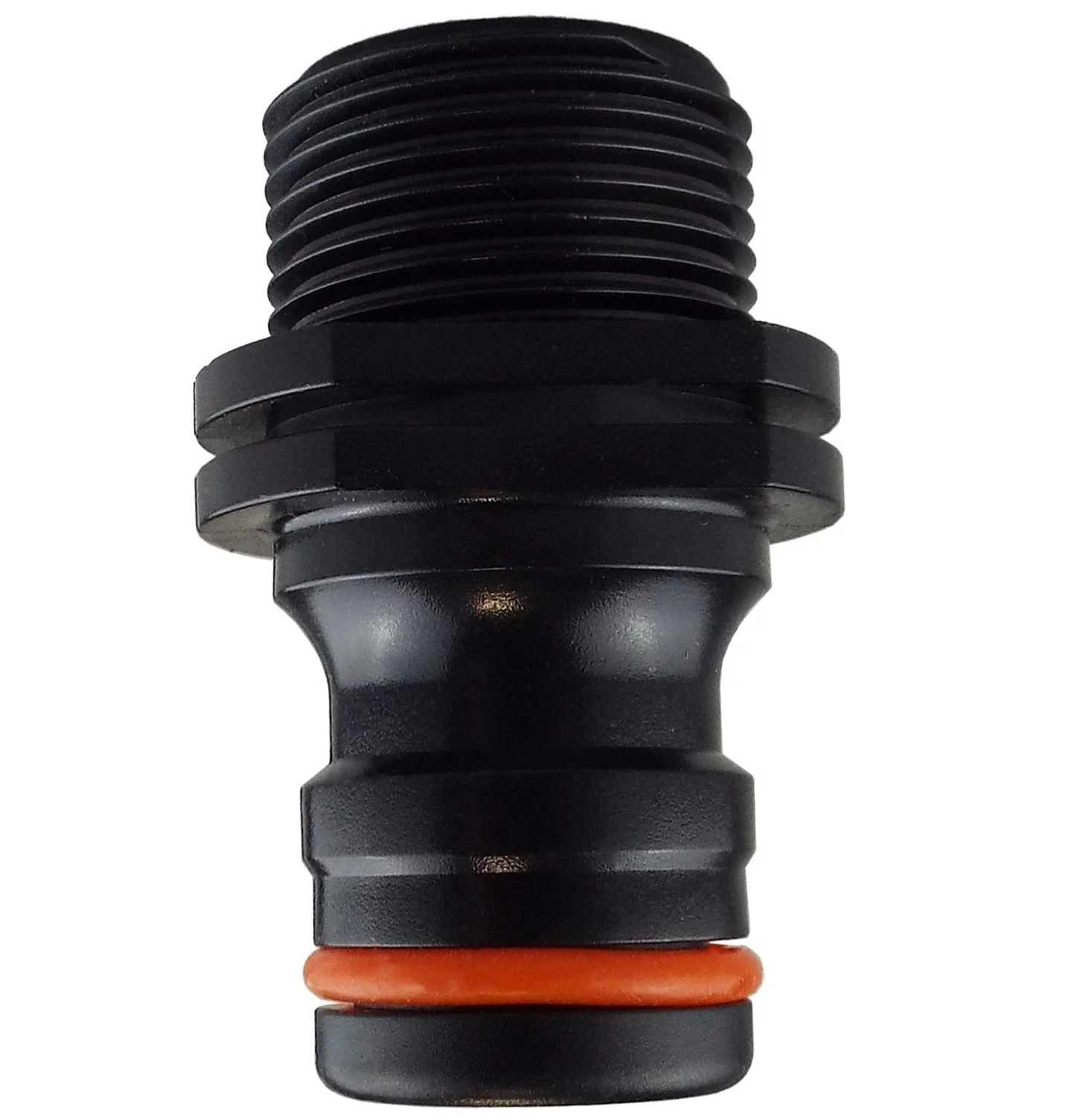 Male Tap Connector 3/4" BSPM - Max Flo, Black/Orange - Image 5